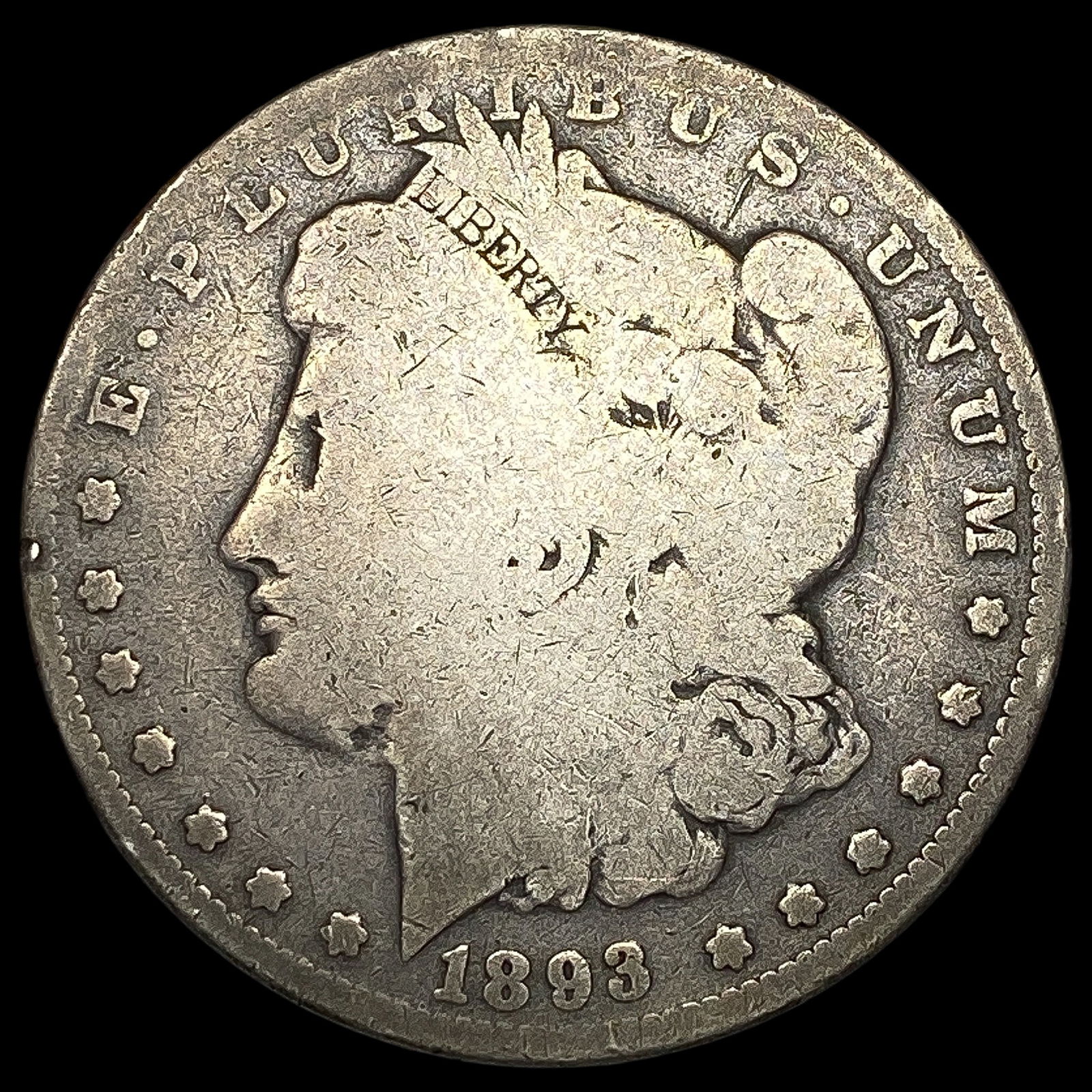 1893 Silver Morgan Dollar NICELY CIRCULATED (1 of 2)