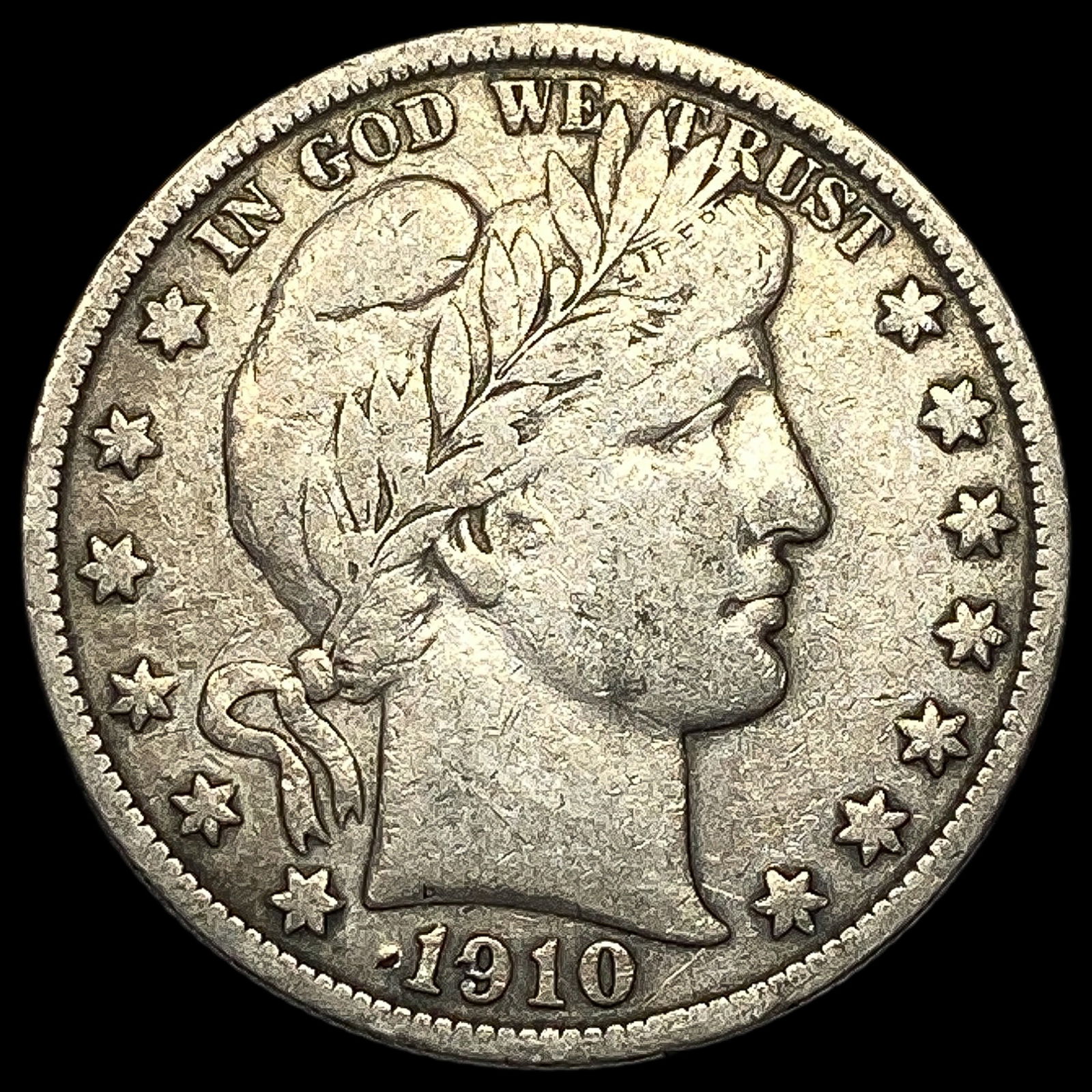 1910-S Silver Barber Half Dollar LIGHTLY CIRCULATED (1 of 2)
