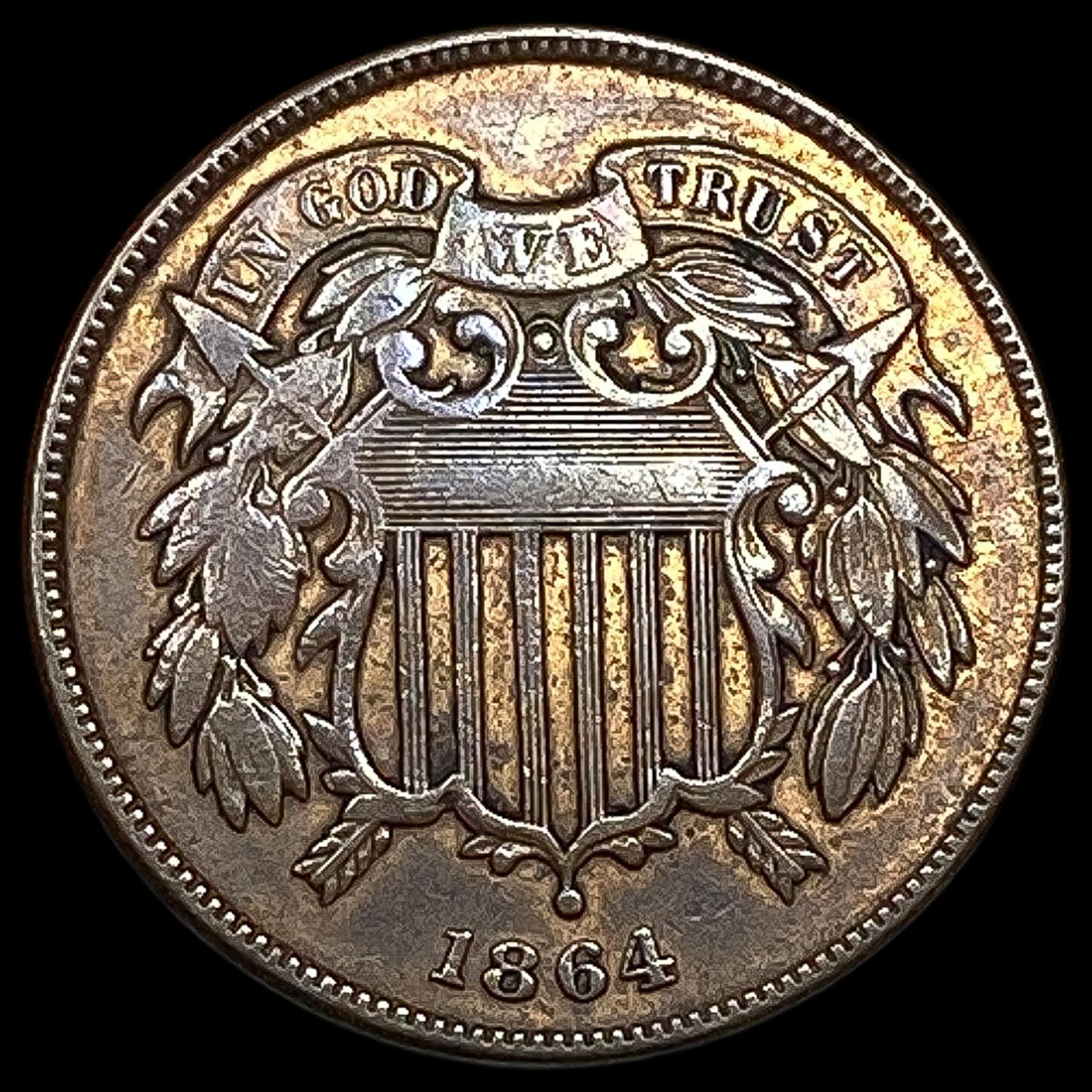 1864 Two-Cent Piece NICELY CIRCULATED (1 of 2)