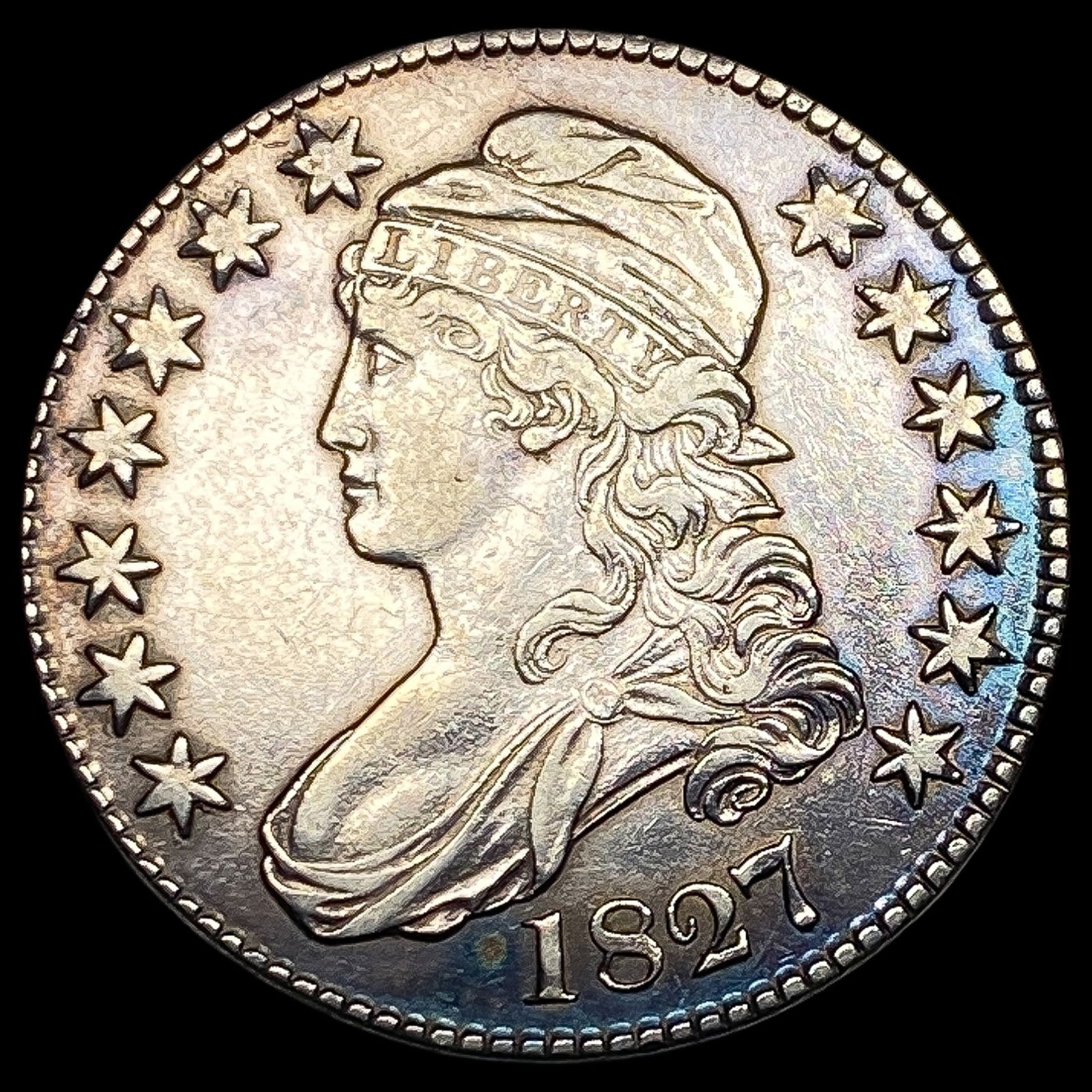 1827 Capped Bust Half Dollar NEARLY UNCIRCULATED (1 of 2)