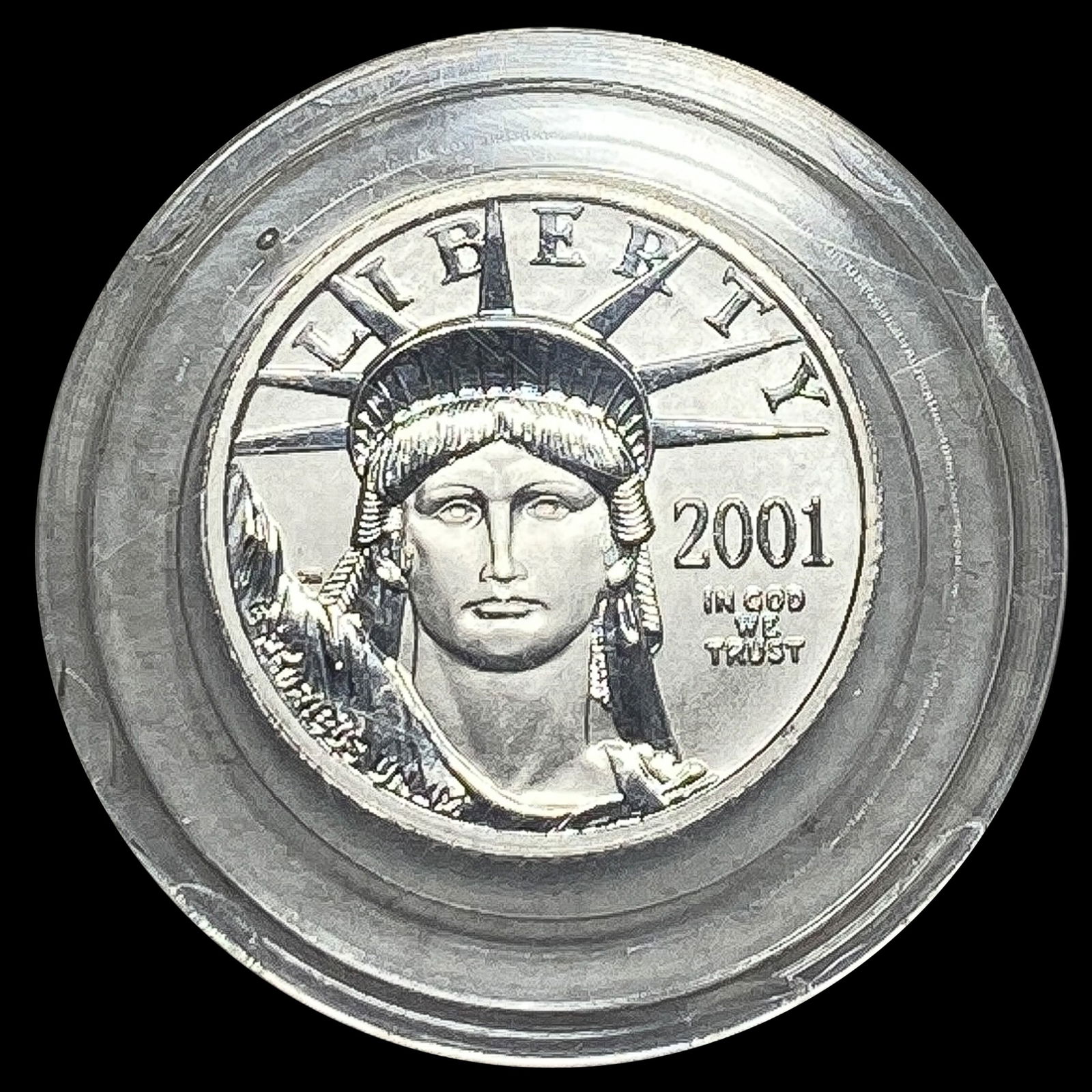 2001 Platinum 1/10 oz $10 American Eagle ABOUT UNCIRCULATED (1 of 2)