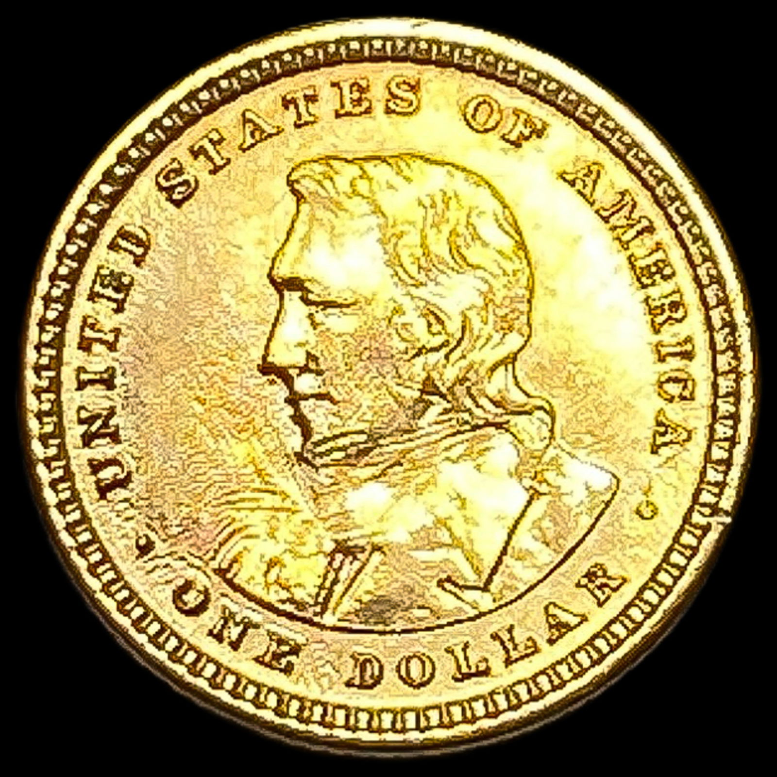 1904 Gold Lewis and Clark Exposition $1 UNCIRCULATED (1 of 2)