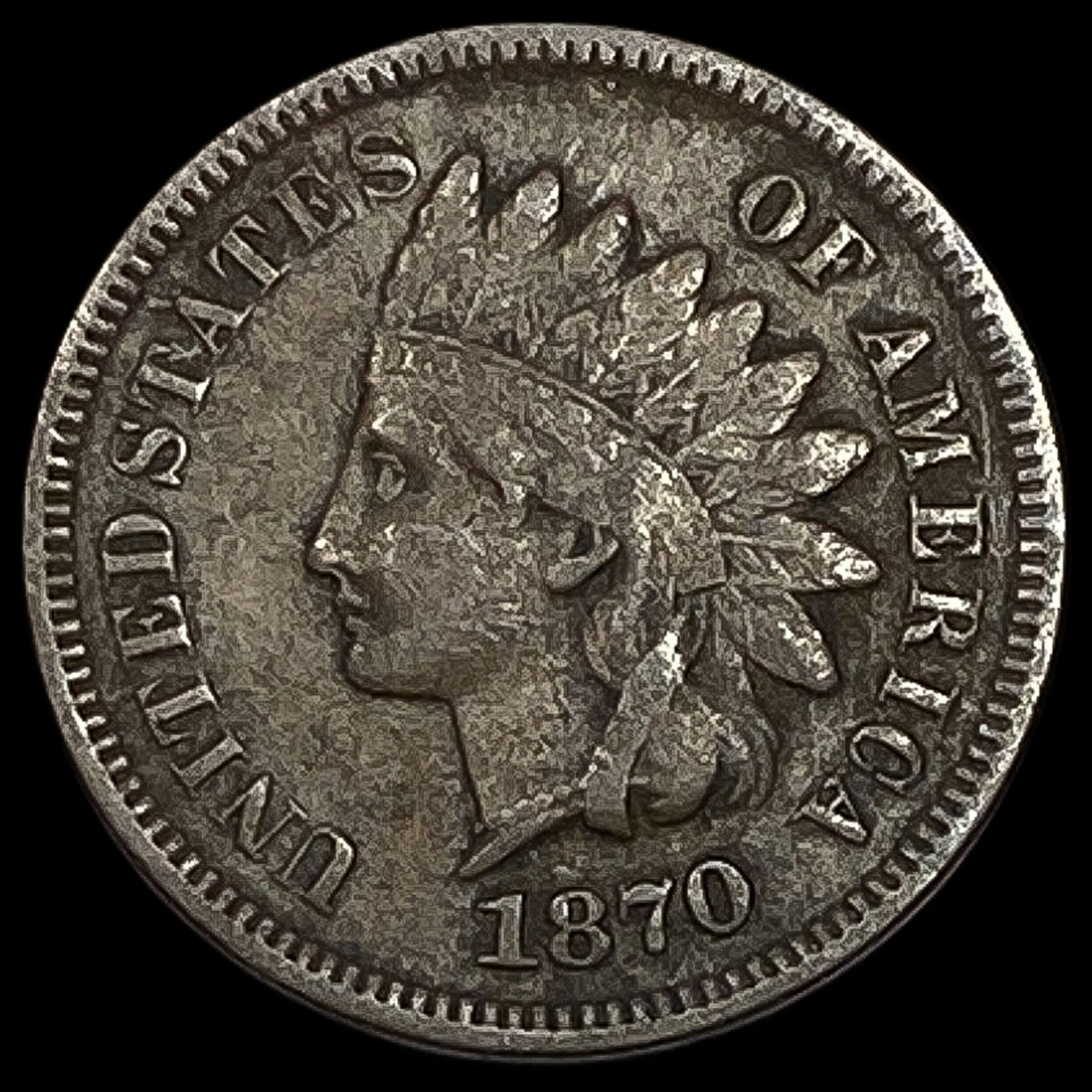 1870 Indian Head Cent NEARLY UNCIRCULATED (1 of 2)