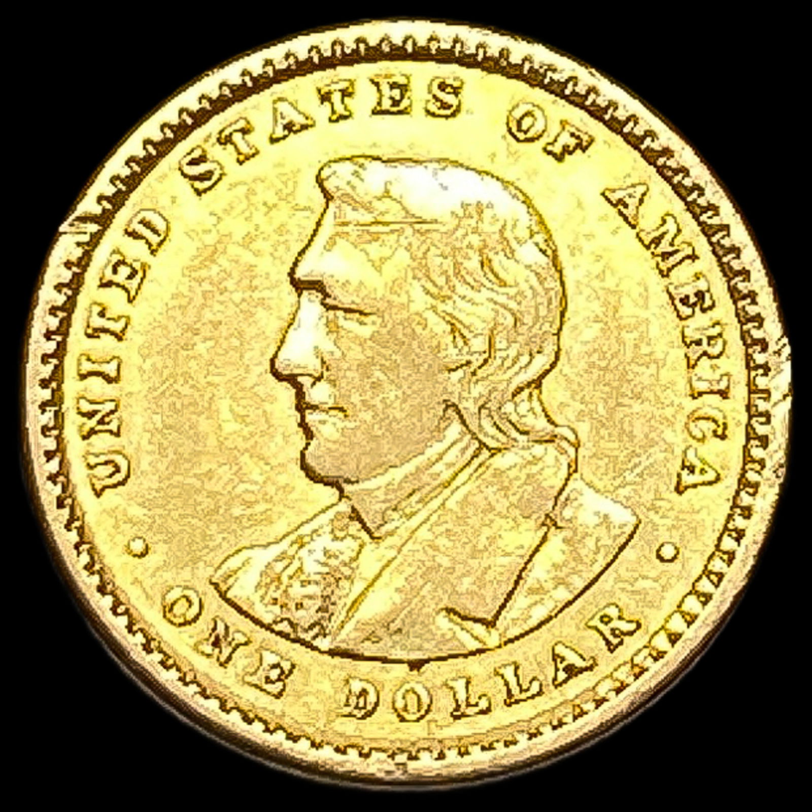 1905 Lewis and Clark Gold Dollar NEARLY UNCIRCULATED (1 of 2)