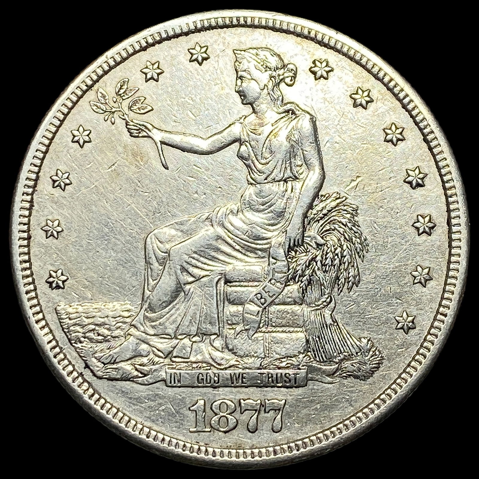1877-S Silver Trade Dollar CLOSELY UNCIRCULATED (1 of 2)
