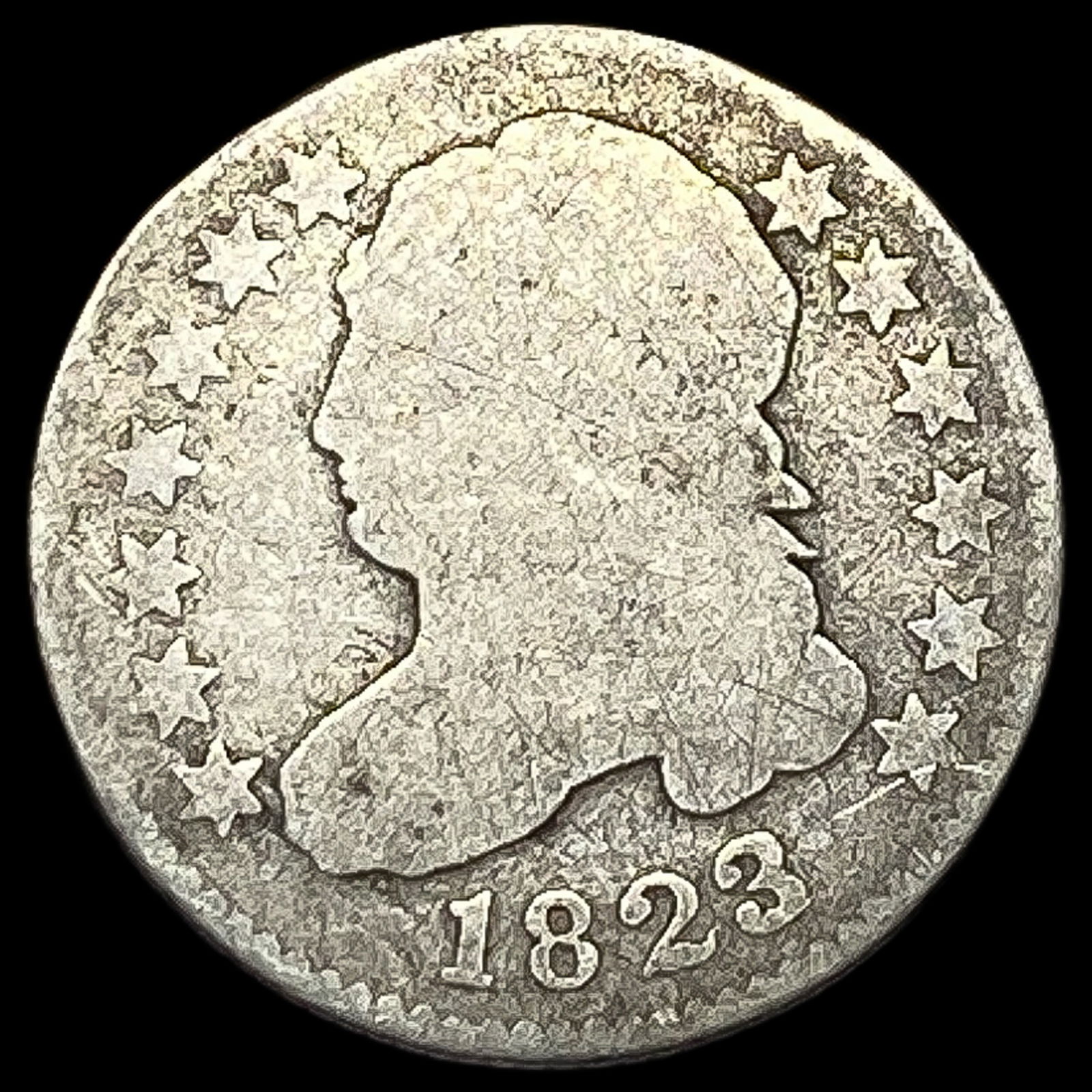 1823 Capped Bust Half Dollar NICELY CIRCULATED (1 of 2)