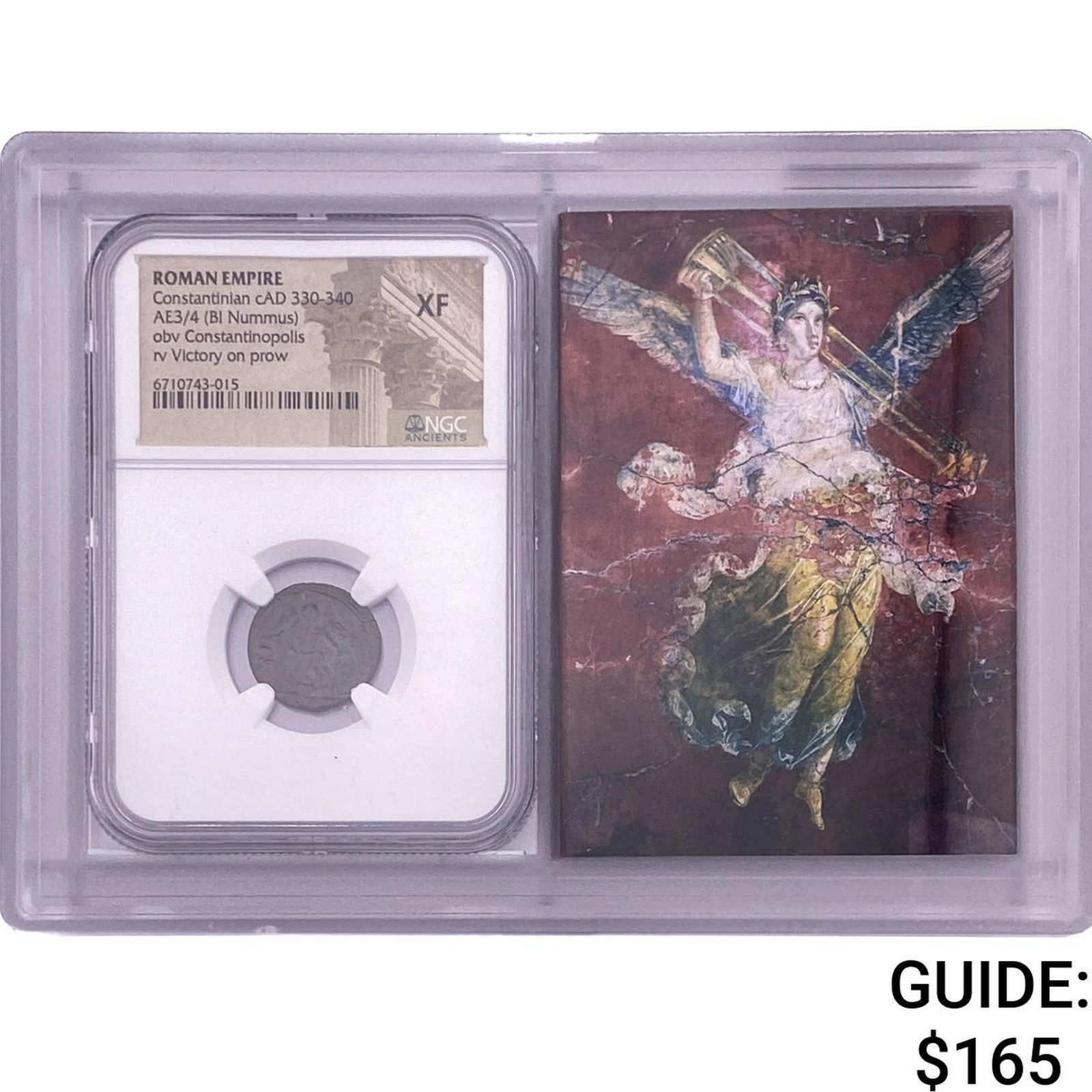 Roman Constantinian cAD330-340 AE3/4 BI Nummus NGC XF: Roman Constantinian cAD330-340 AE3/4 BI Nummus NGC XF