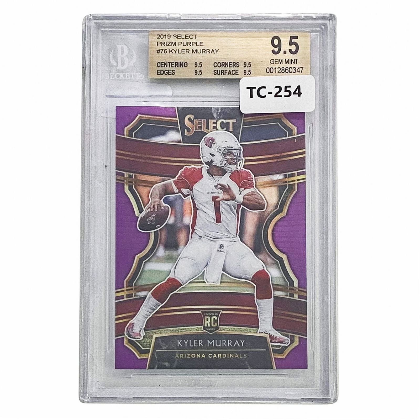 2019 Select Kyler Murray #76 Beckett GEM MT 9.5 (1 of 2)