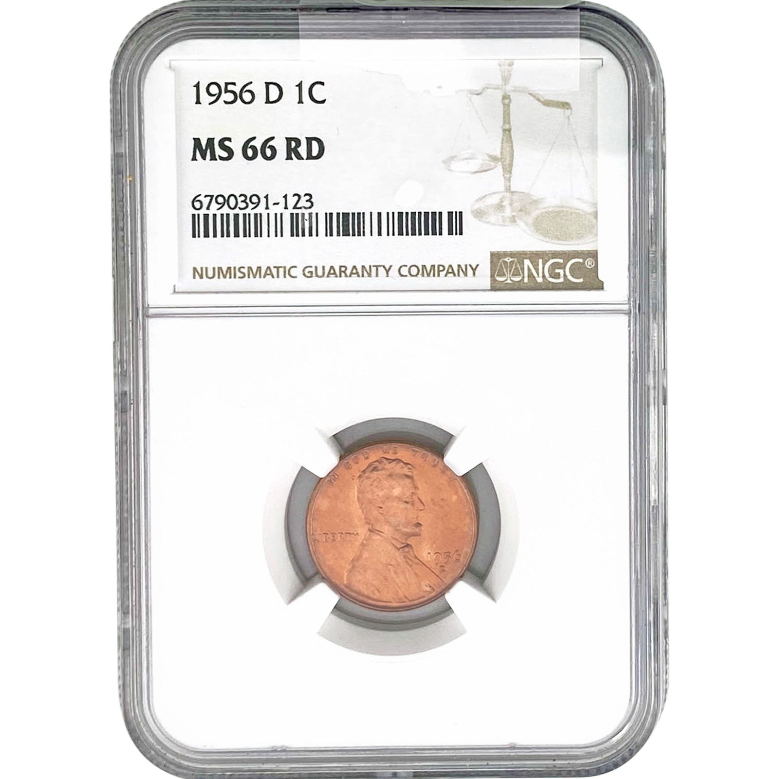 1956-D Wheat Cent NGC MS66 RD (1 of 2)