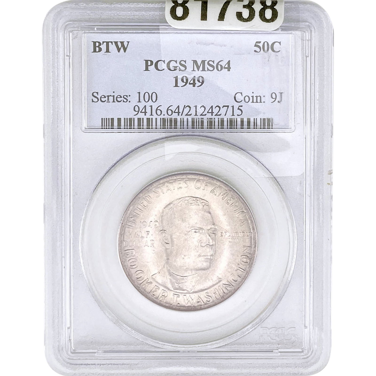 1949 Booker T Half Dollar PCGS MS64 (1 of 2)