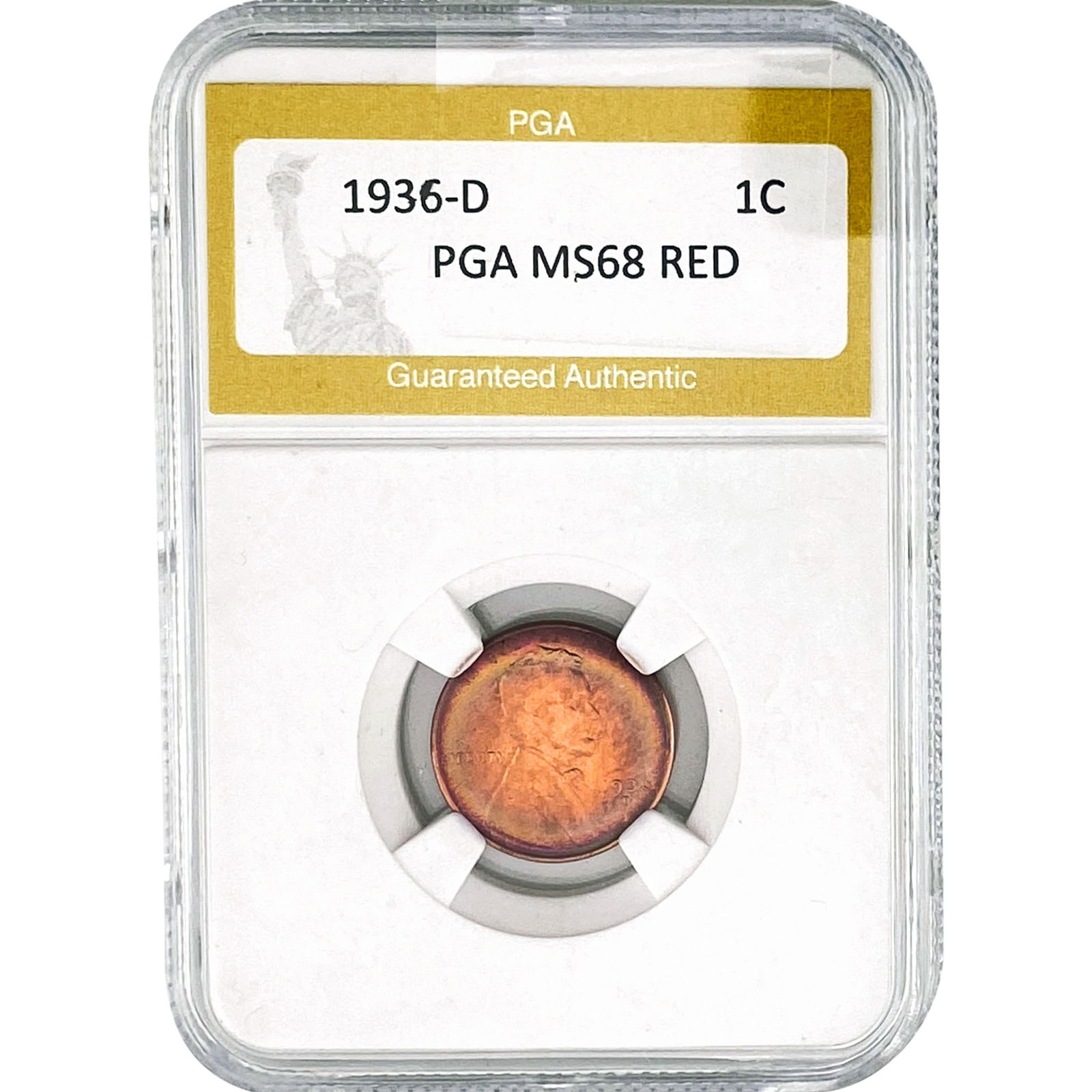 1936-D Wheat Cent PGA MS68 RED (1 of 2)
