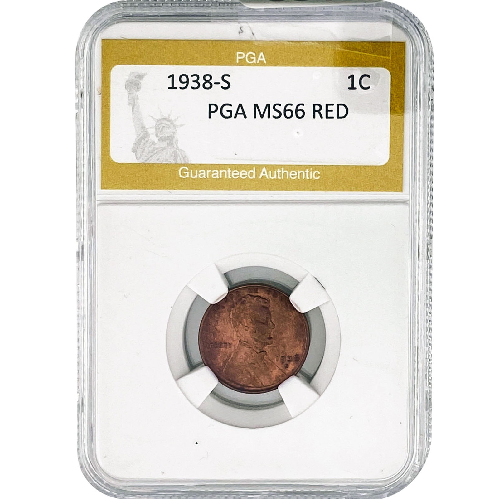1938-S Wheat Cent PGA MS66 RED (1 of 2)