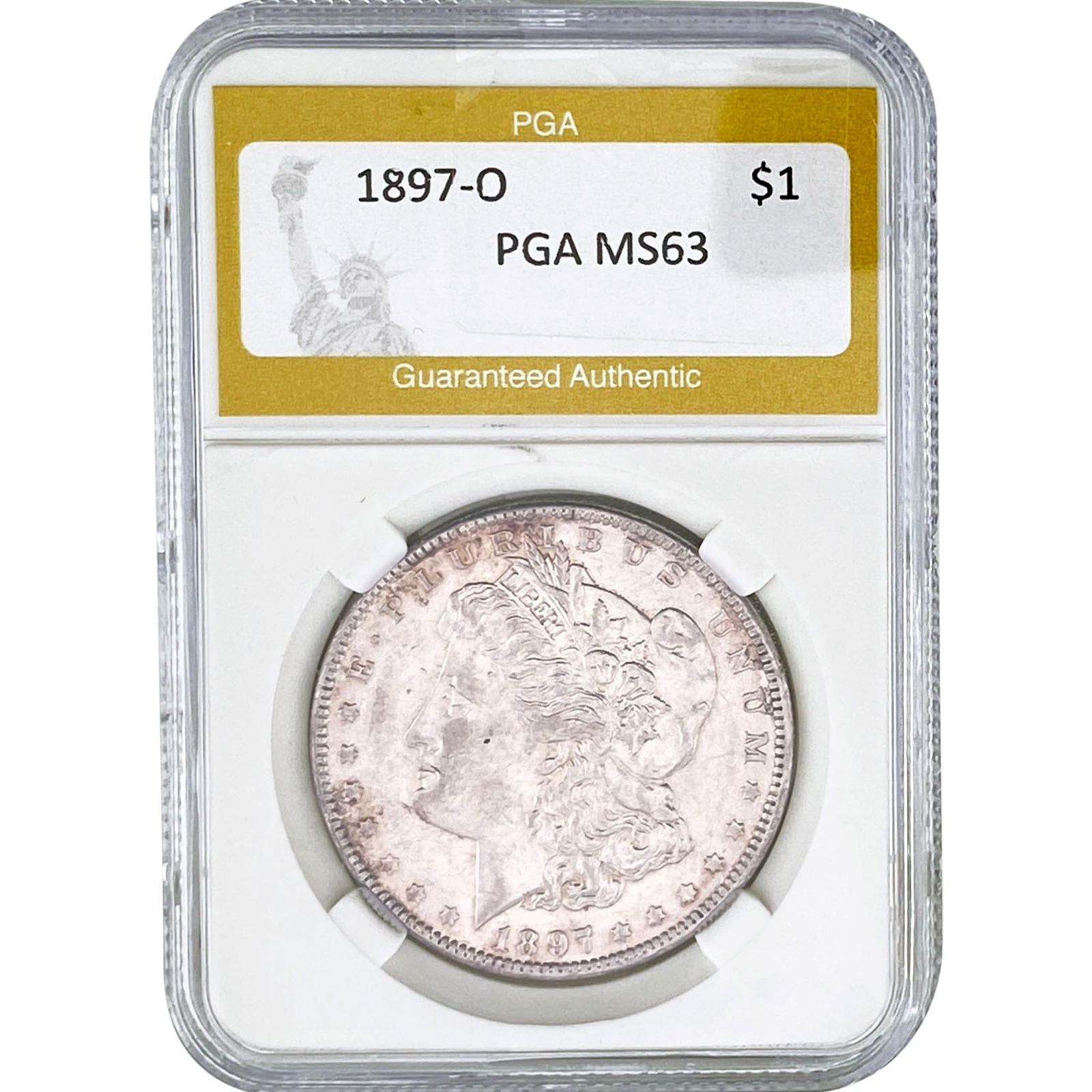 1897-O Morgan Silver Dollar PGA MS63 (1 of 2)