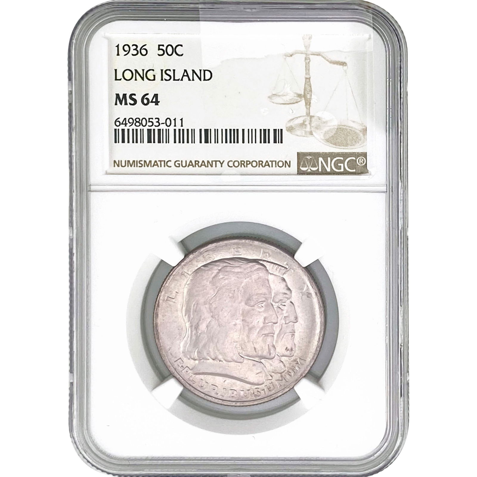 1936 Long Island Half Dollar NGC MS64 (1 of 2)
