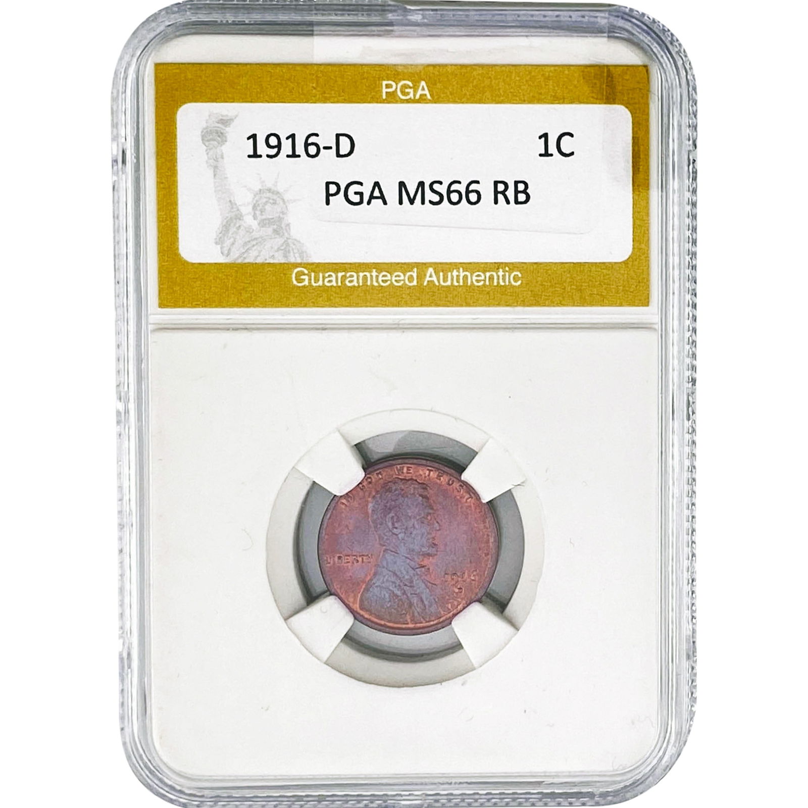 1916-D Wheat Cent PGA MS66 RB (1 of 2)