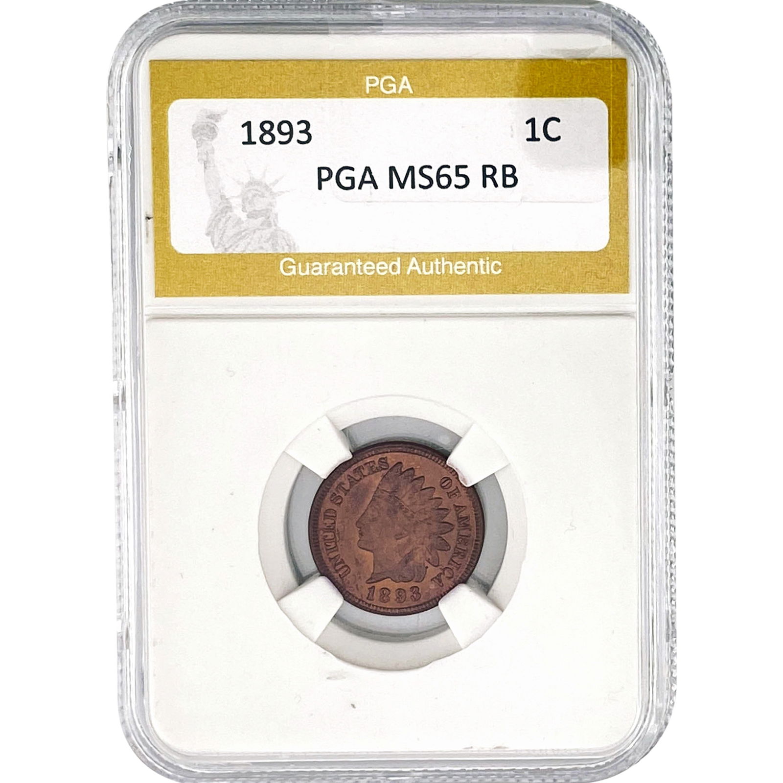 1893 Indian Head Cent PGA MS65 RB (1 of 2)