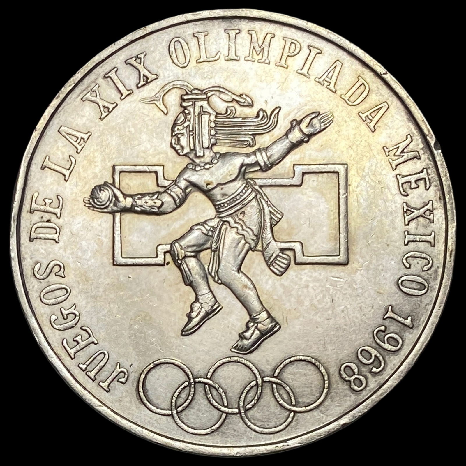 1968 Mexico Silver 25 Pesos Dancing Aztec UNCIRCULATED (1 of 2)