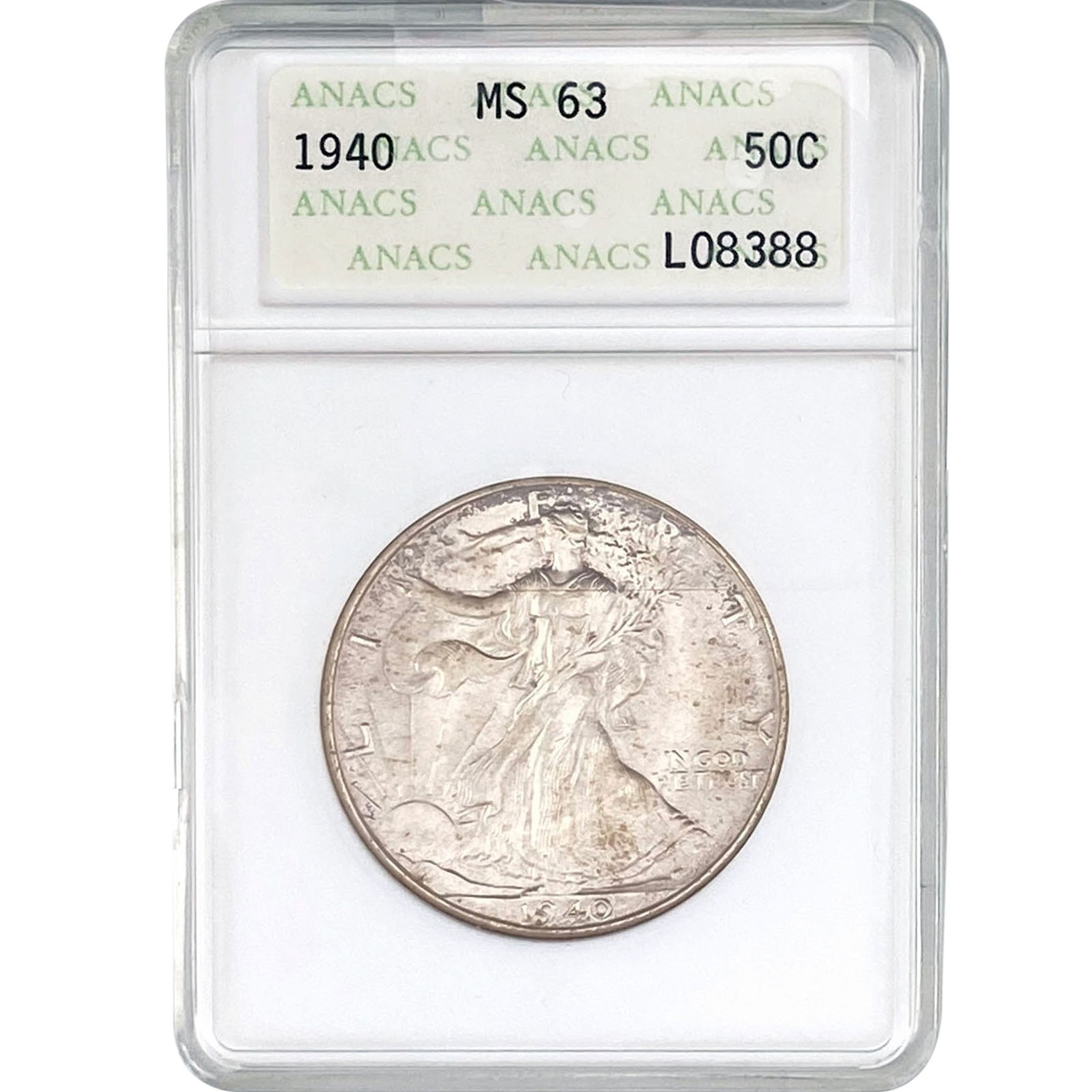 1940 Walking Liberty Half Dollar ANACS MS63 (1 of 2)