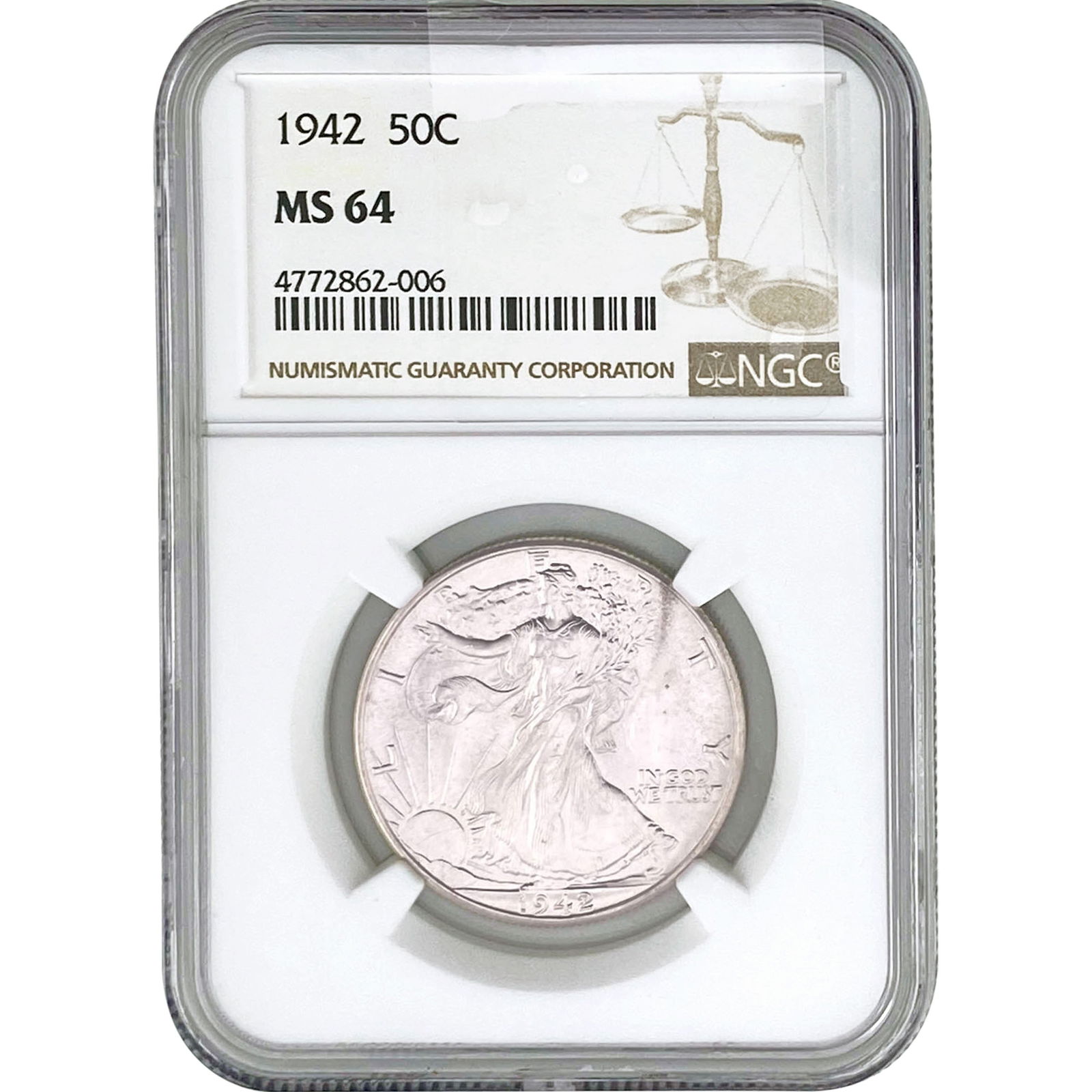 1942 Walking Liberty Half Dollar NGC MS64 (1 of 2)