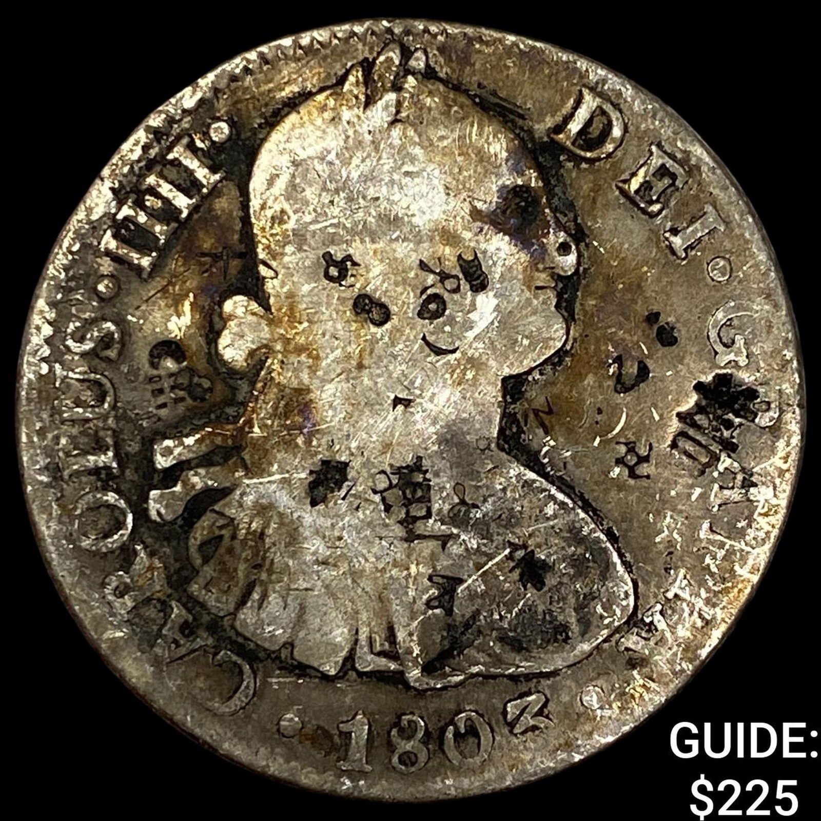 1803 Mo Spanish Colonial 8 Reales Chopmarks (1 of 2)