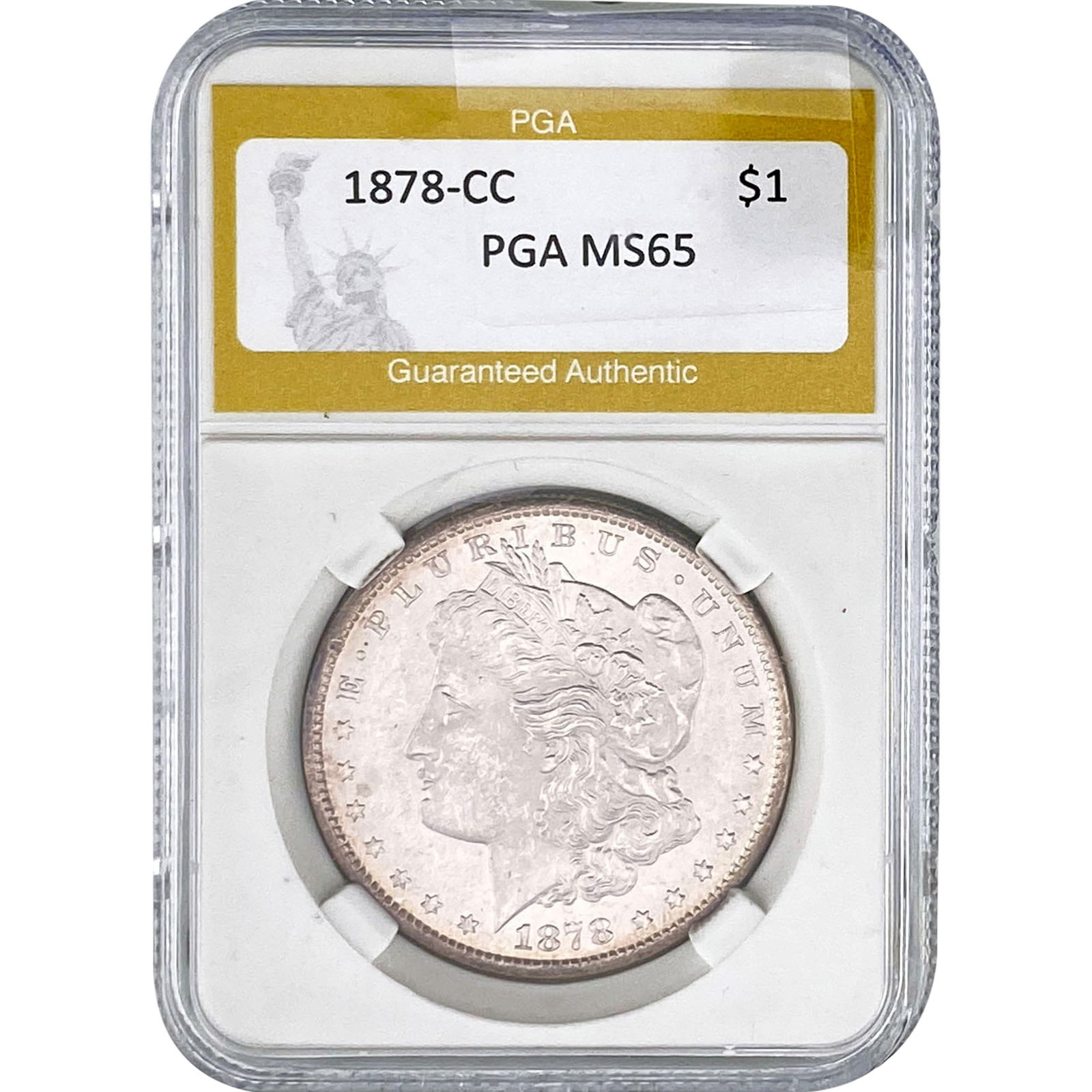 1878-CC Morgan Silver Dollar PGA MS65: 1878-CC Morgan Silver Dollar PGA MS65