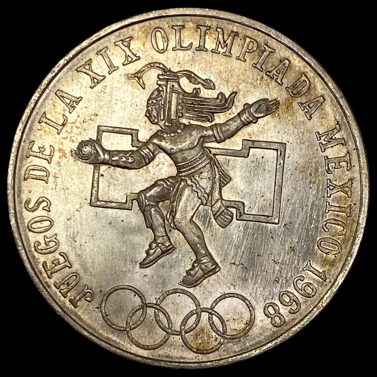 1968 Mexico Silver 25 Pesos Dancing Aztec UNCIRCULATED (1 of 2)
