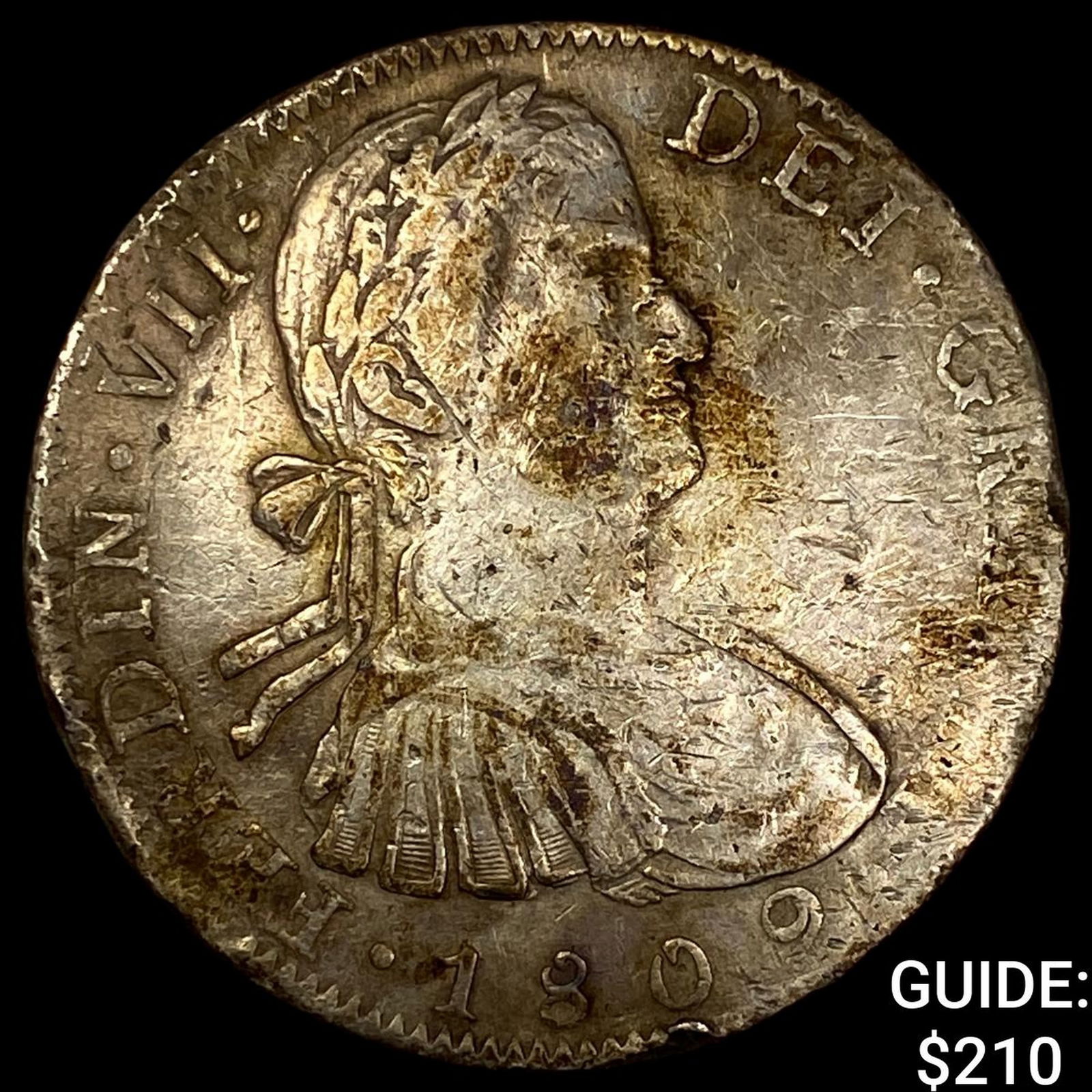 1809 Mo Mexico SIlver 8 Reales NEARLY UNCIRCULATED (1 of 2)