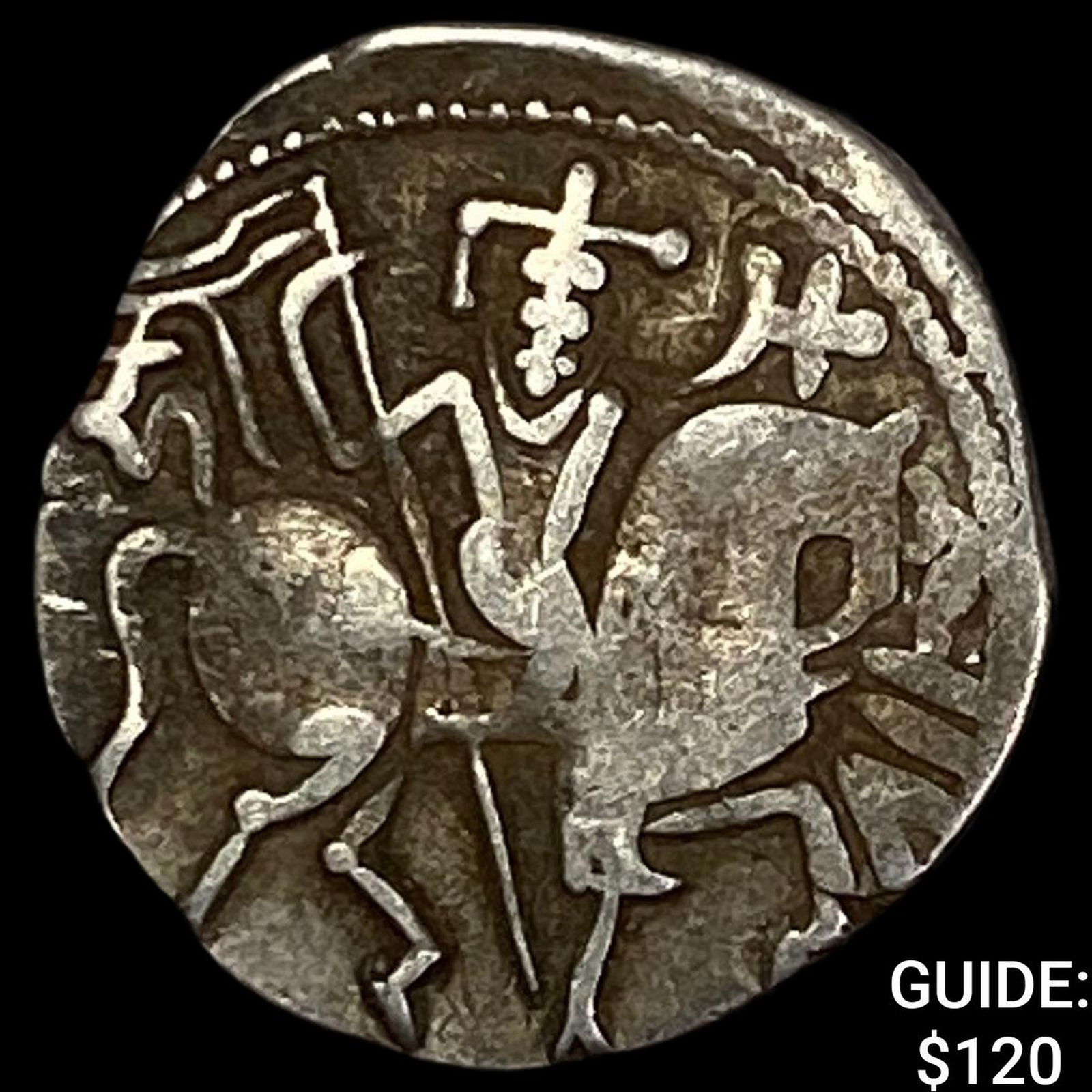 700-1000 AD India Rajput Silver Jital NEARLY UNCIRCULATED: 700-1000 AD India Rajput Silver Jital NEARLY UNCIRCULATED