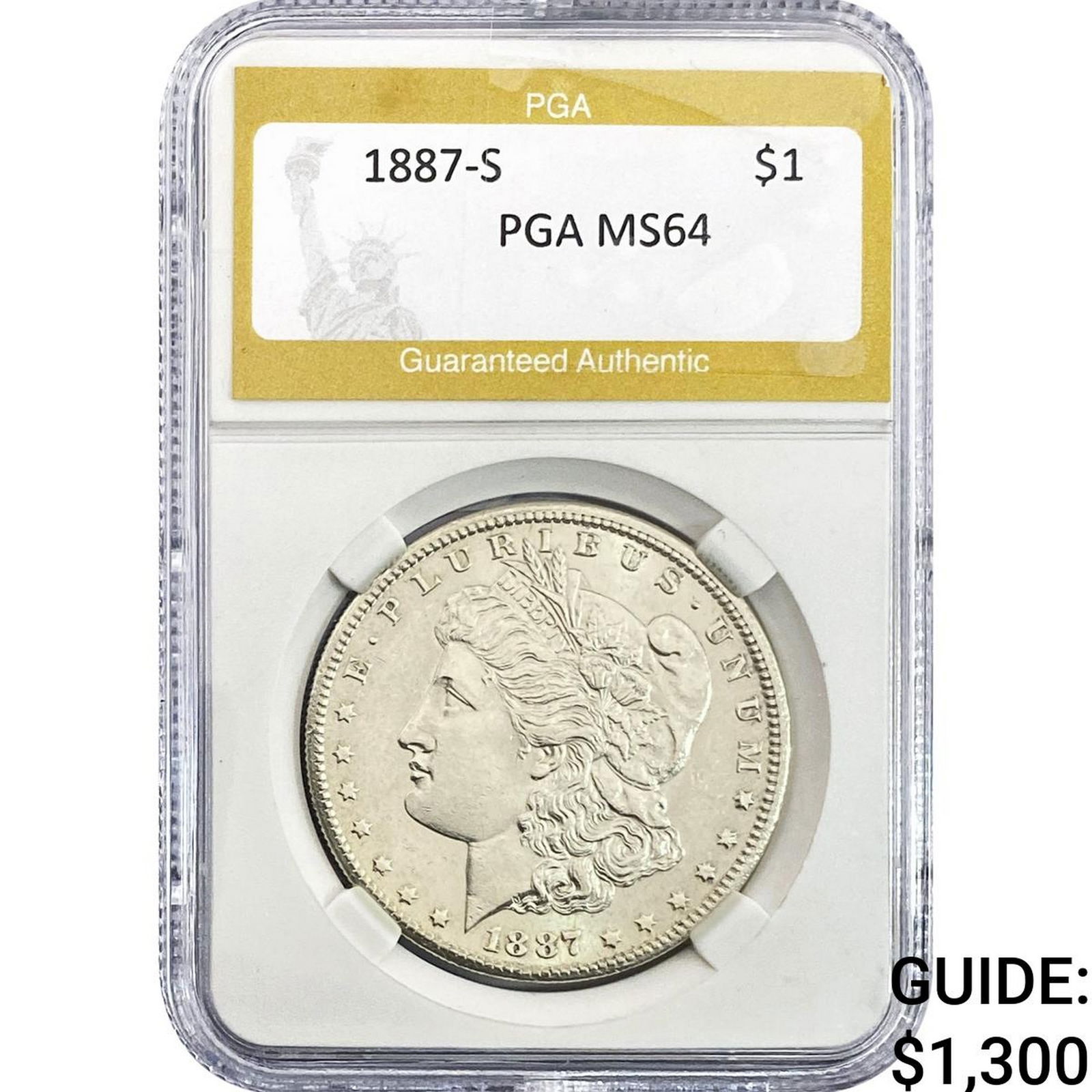 1887-S Morgan Silver Dollar PGA MS64 (1 of 2)