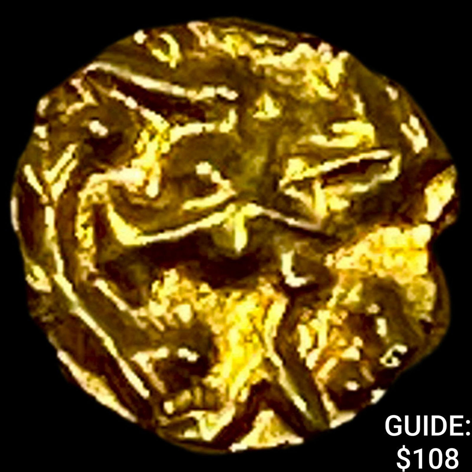 1638-1812 India Mysore .012 Gold Fanam UNCIRCULATED: 1638-1812 India Mysore .012 Gold Fanam UNCIRCULATED