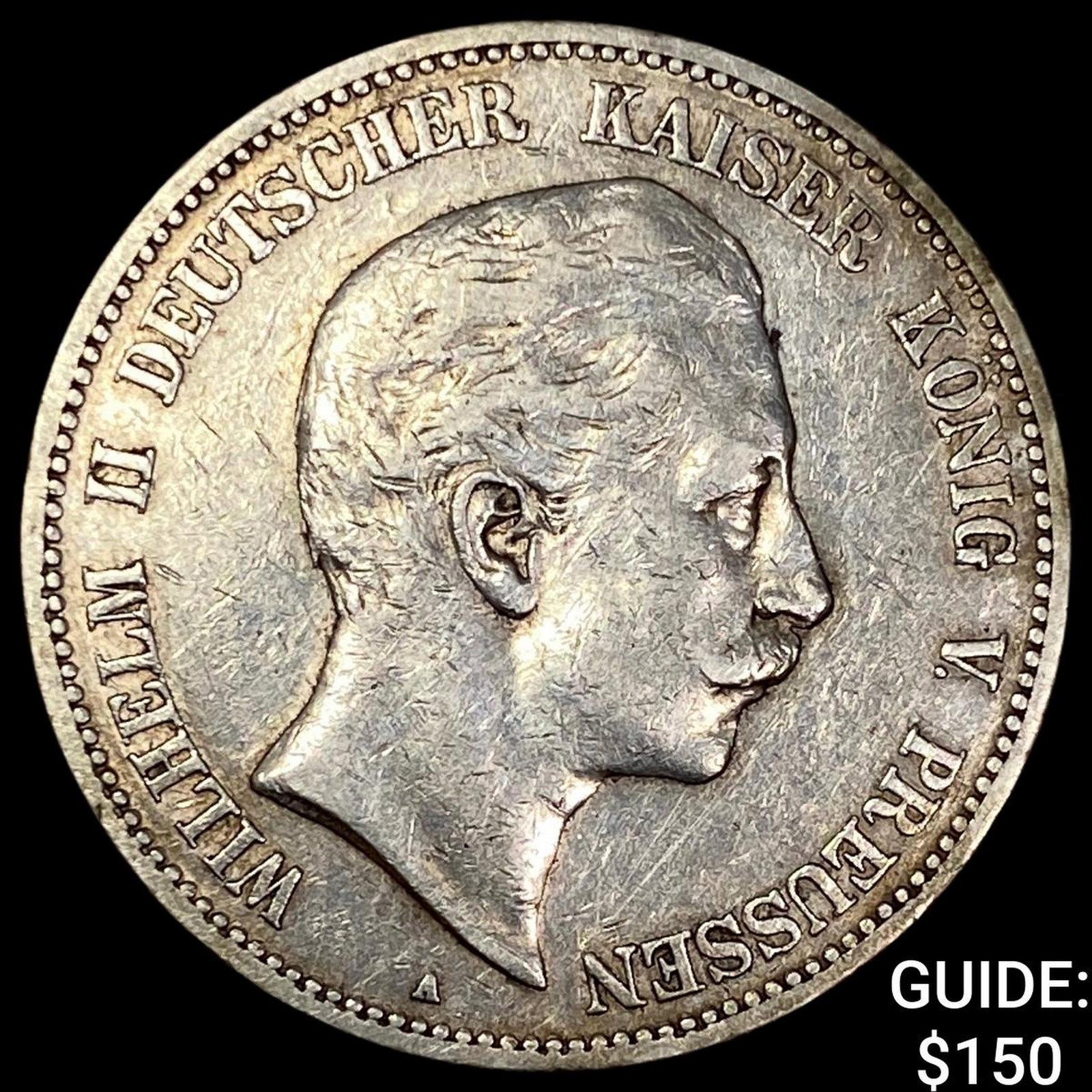 1904-A Purssia 5 Mark KM 523: 1904-A Purssia 5 Mark KM 523