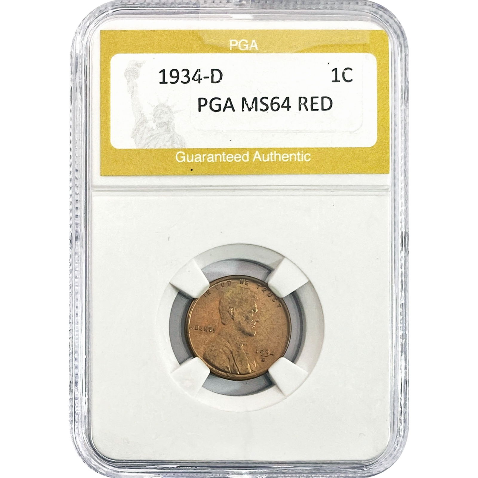 1934-D Wheat Cent PGA MS64 RED (1 of 2)