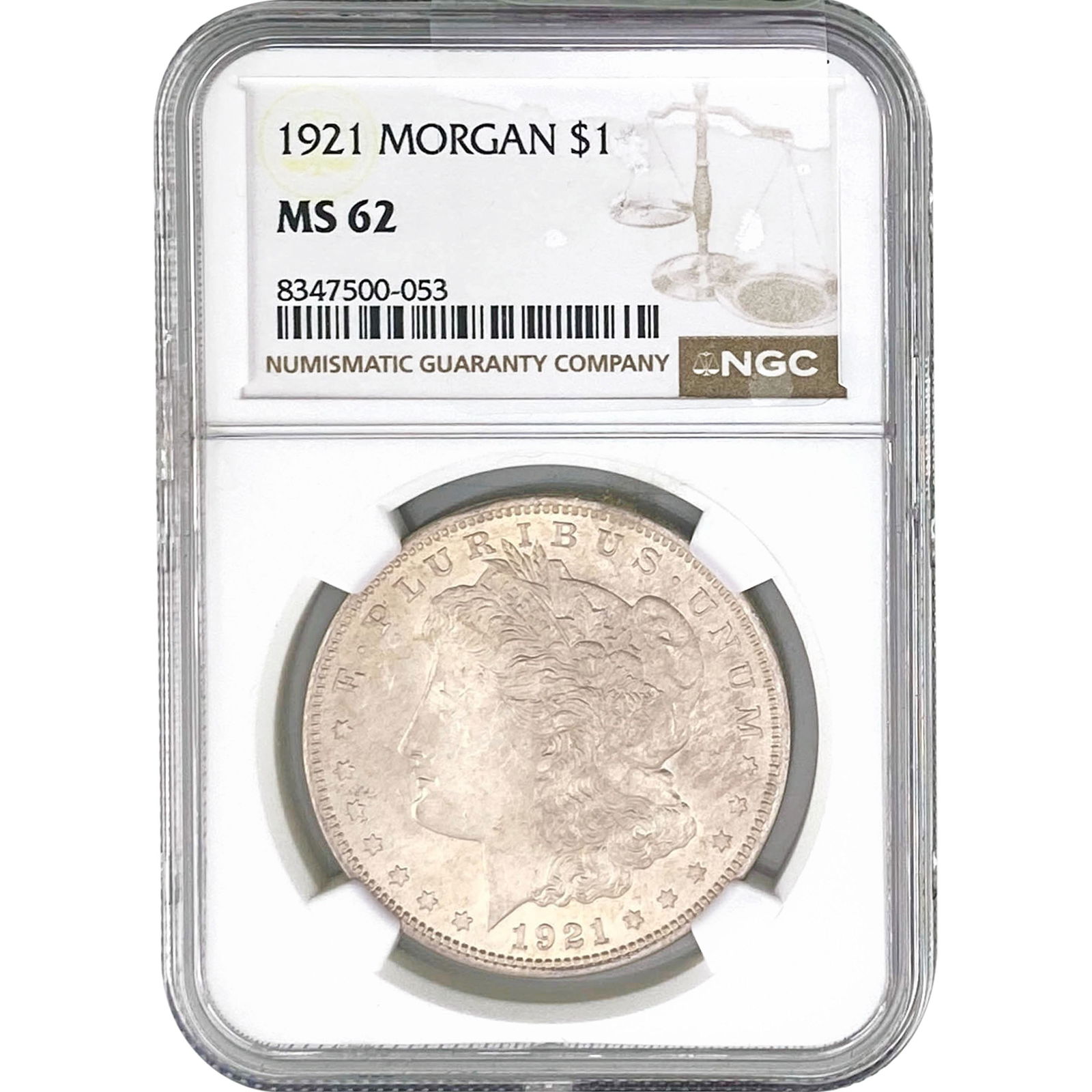 1921 Morgan Silver Dollar NGC MS62 (1 of 2)