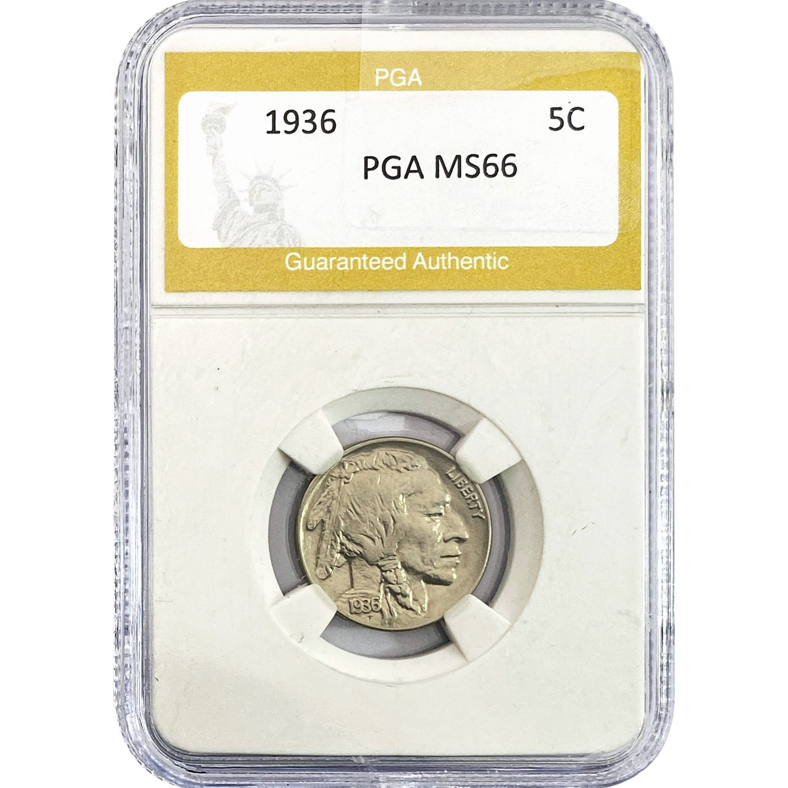 1936 Buffalo Nickel PGA MS66: 1936 Buffalo Nickel PGA MS66