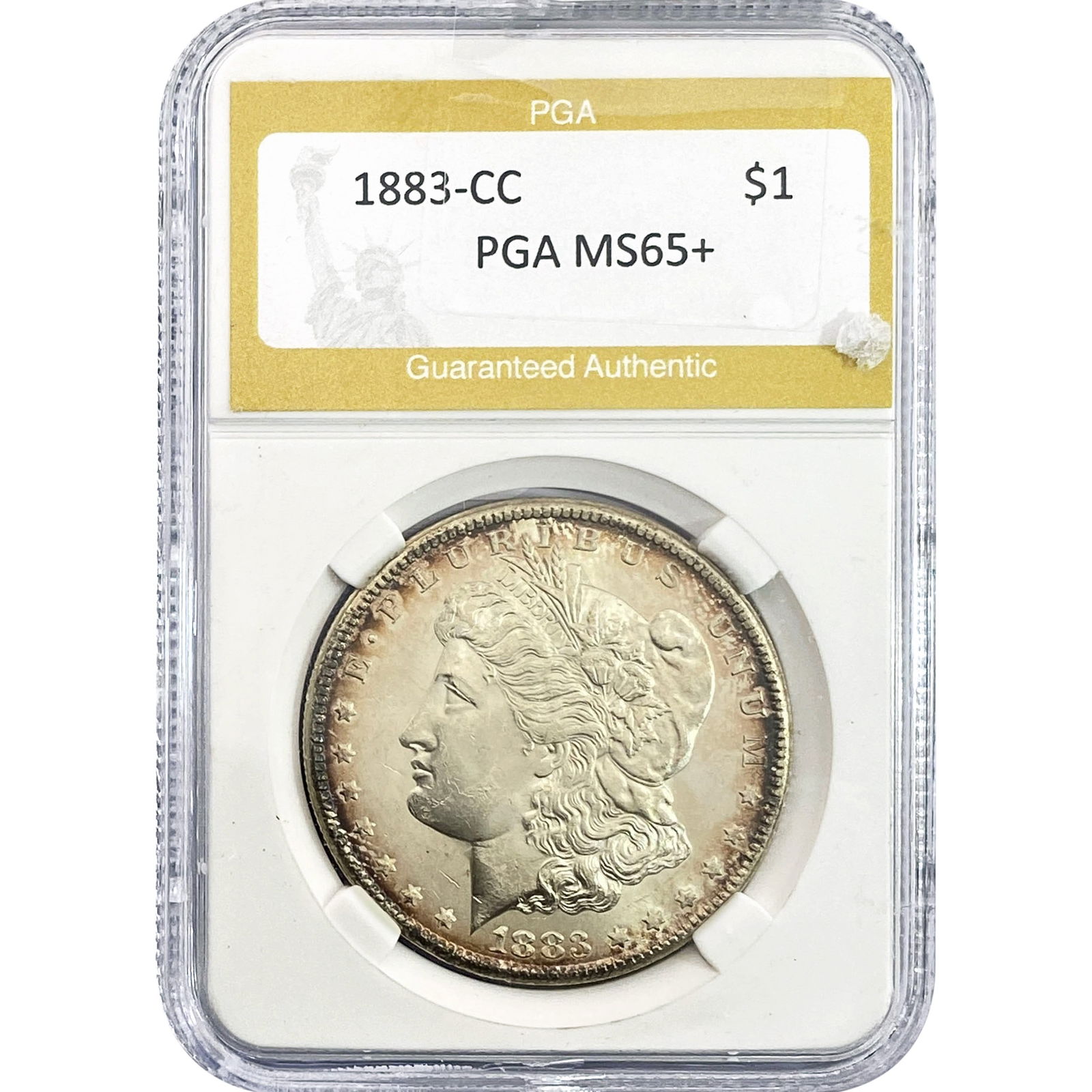 1883-CC Morgan Silver Dollar PGA MS65+: 1883-CC Morgan Silver Dollar PGA MS65+