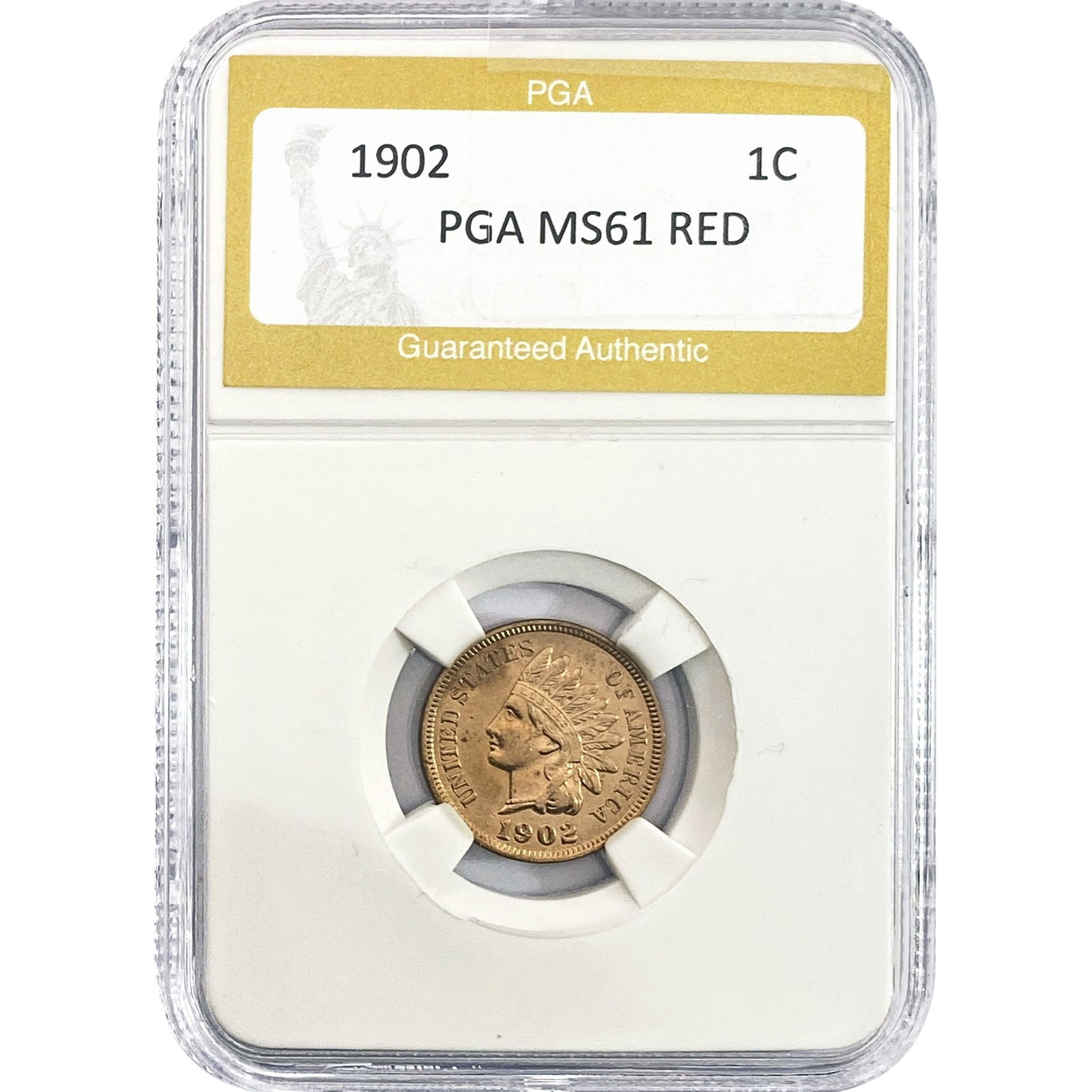 1902 Indian Head Cent PGA MS61 RED (1 of 2)