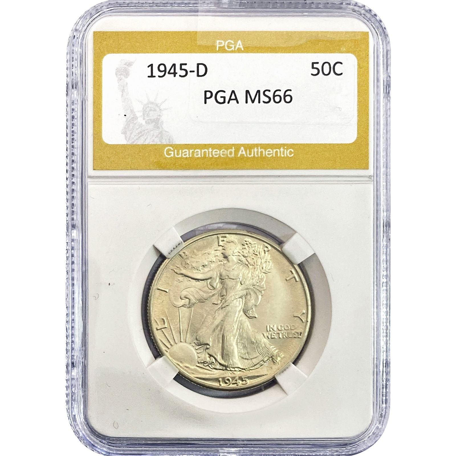 1945-D Walking Liberty Half Dollar PGA MS66 (1 of 2)