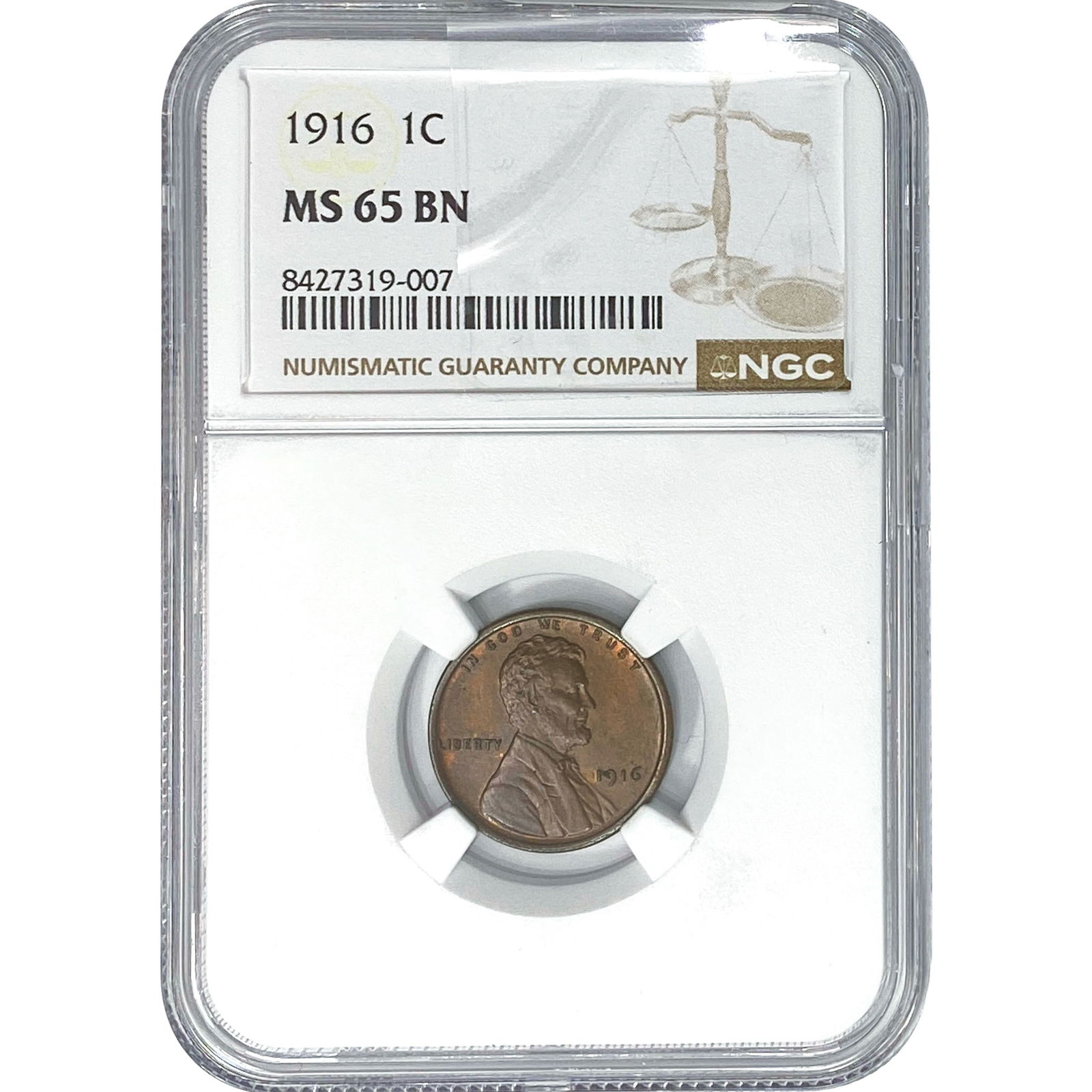 1916 Wheat Cent NGC MS65 BN (1 of 2)