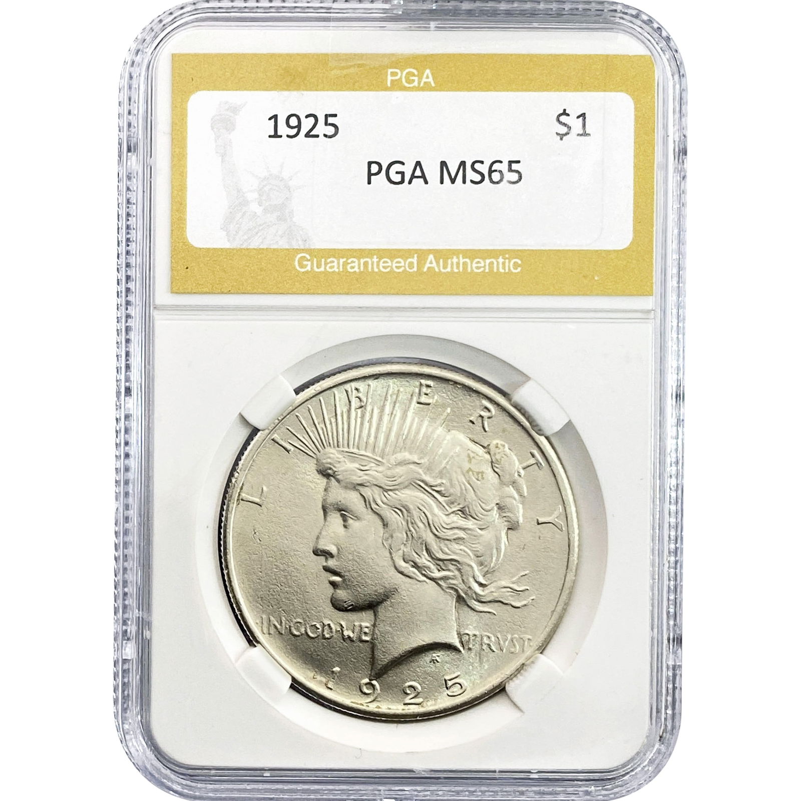 1925 Silver Peace Dollar PGA MS65 (1 of 2)