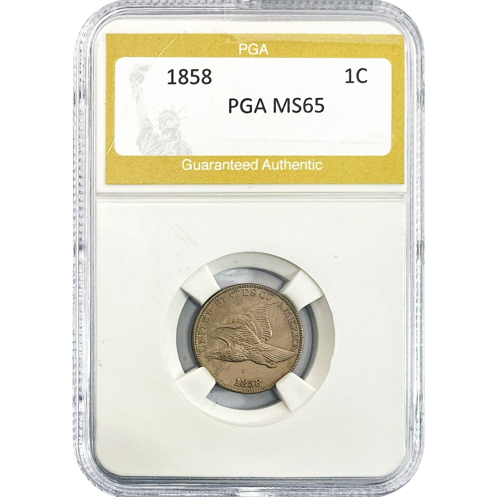 1858 Flying Eagle Cent PGA MS65 (1 of 2)
