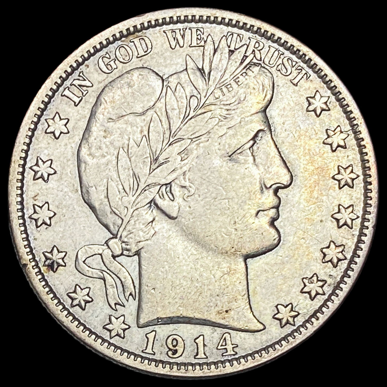 1914-S Silver Barber Half Dollar NEARLY UNCIRCULATED (1 of 2)