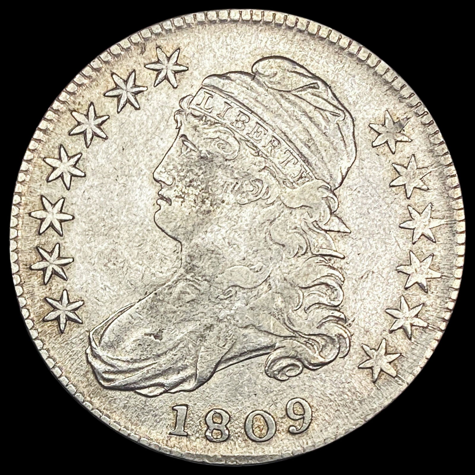 1809 Capped Bust Silver Half Dollar NEARLY UNCIRCULATED (1 of 2)