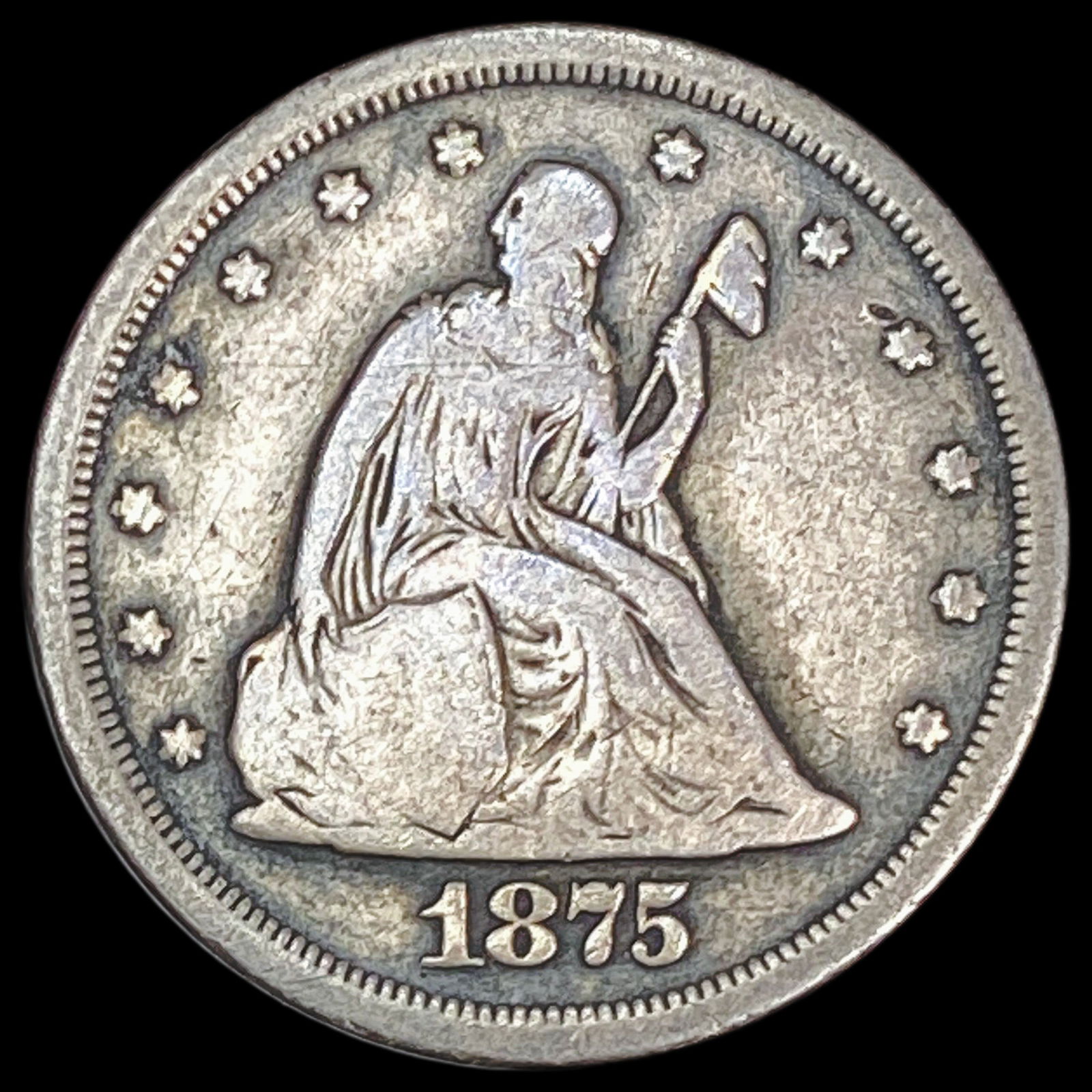1875-S Silver Twenty Cents NICELY CIRCULATED (1 of 2)