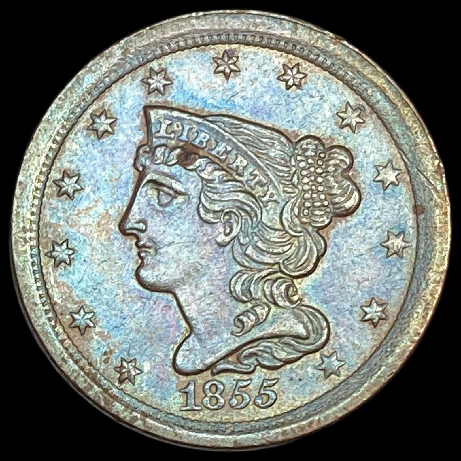1855 Braided Hair Half Cent UNCIRCULATED (1 of 2)