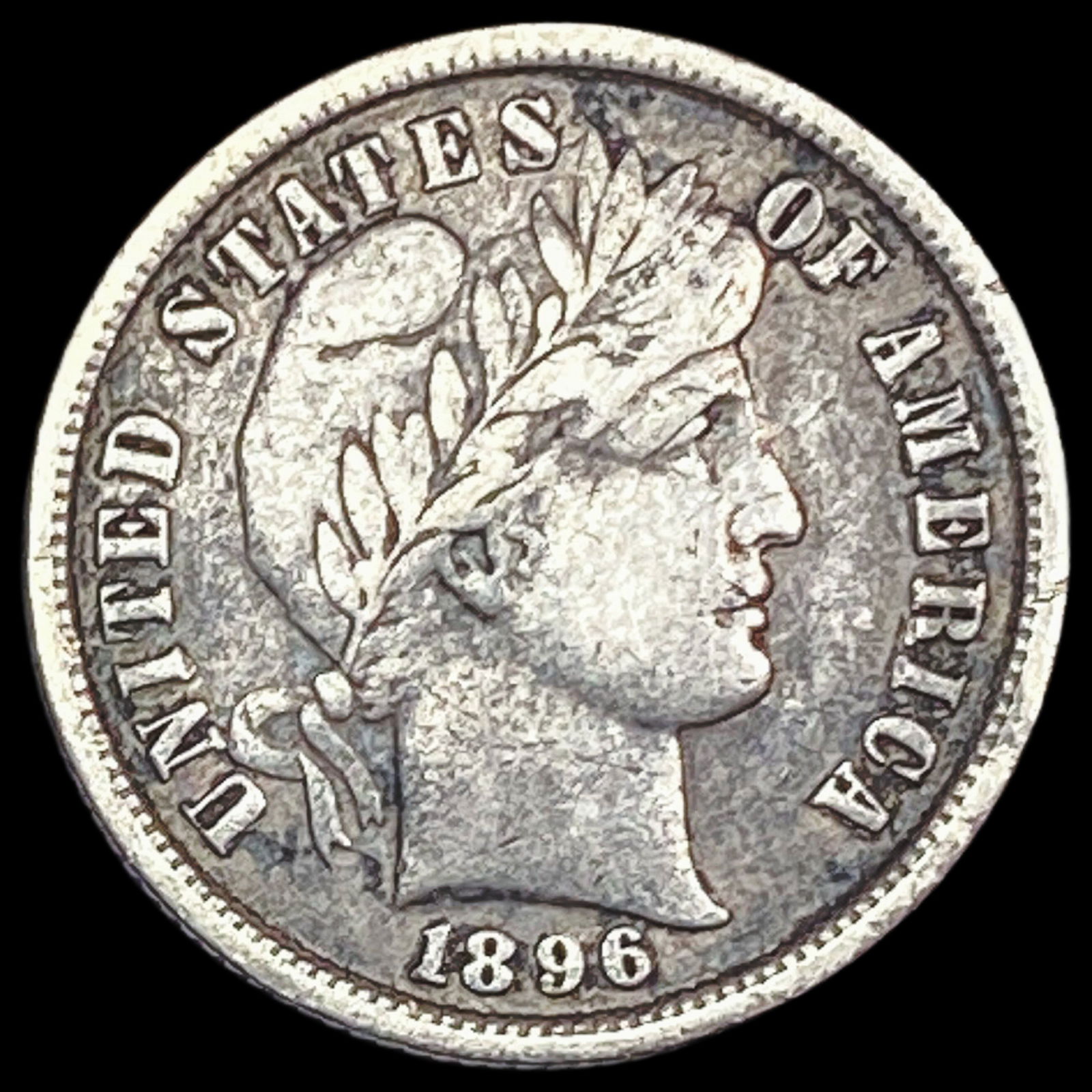 1896 Silver Barber Dime LIGHTLY CIRCULATED (1 of 2)