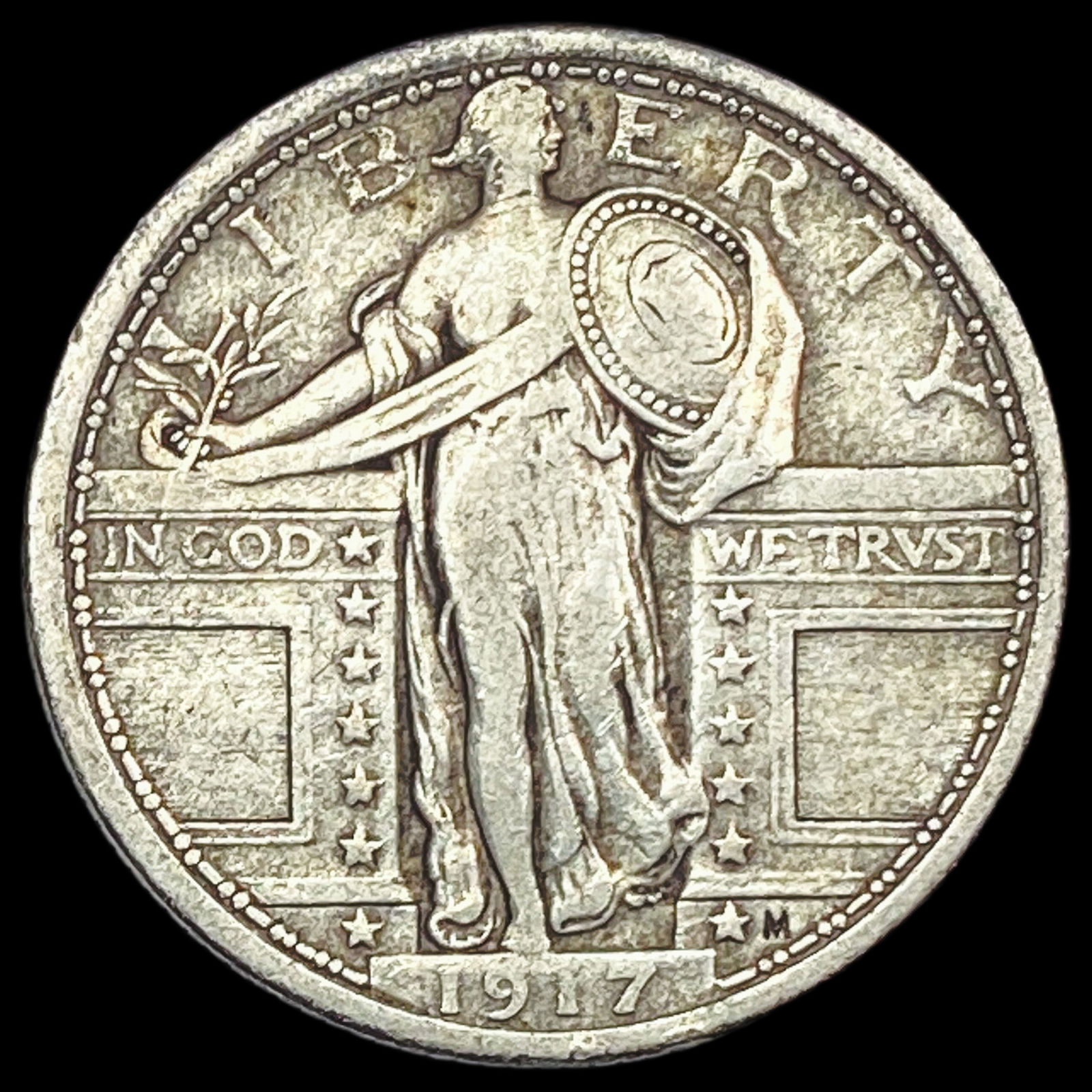 1917 Type 1 Standing Liberty Quarter NEARLY UNCIRCULATED (1 of 2)