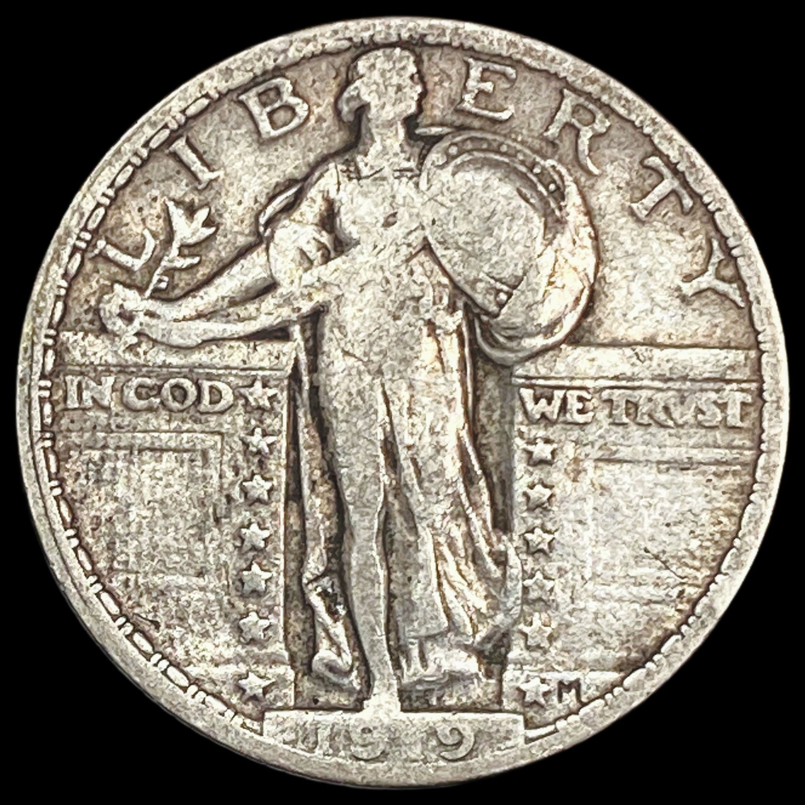 1919 Standing Liberty Silver Quarter LIGHTLY CIRCULATED (1 of 2)