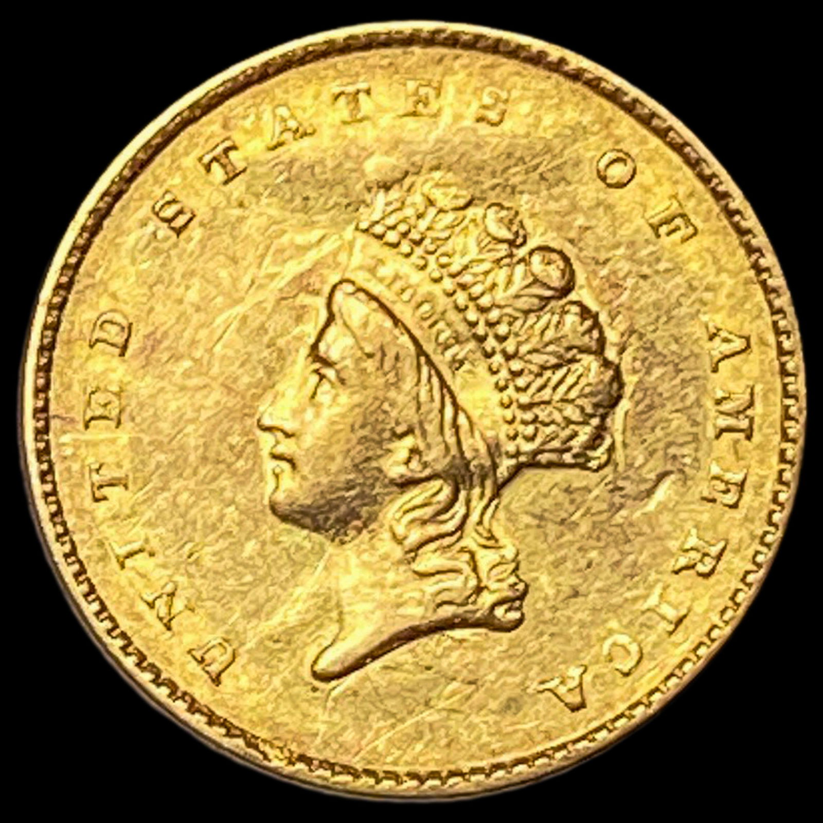 1854 Type 2 Gold $1 Indian Head Type 2 CLOSELY UNCIRCULATED (1 of 2)