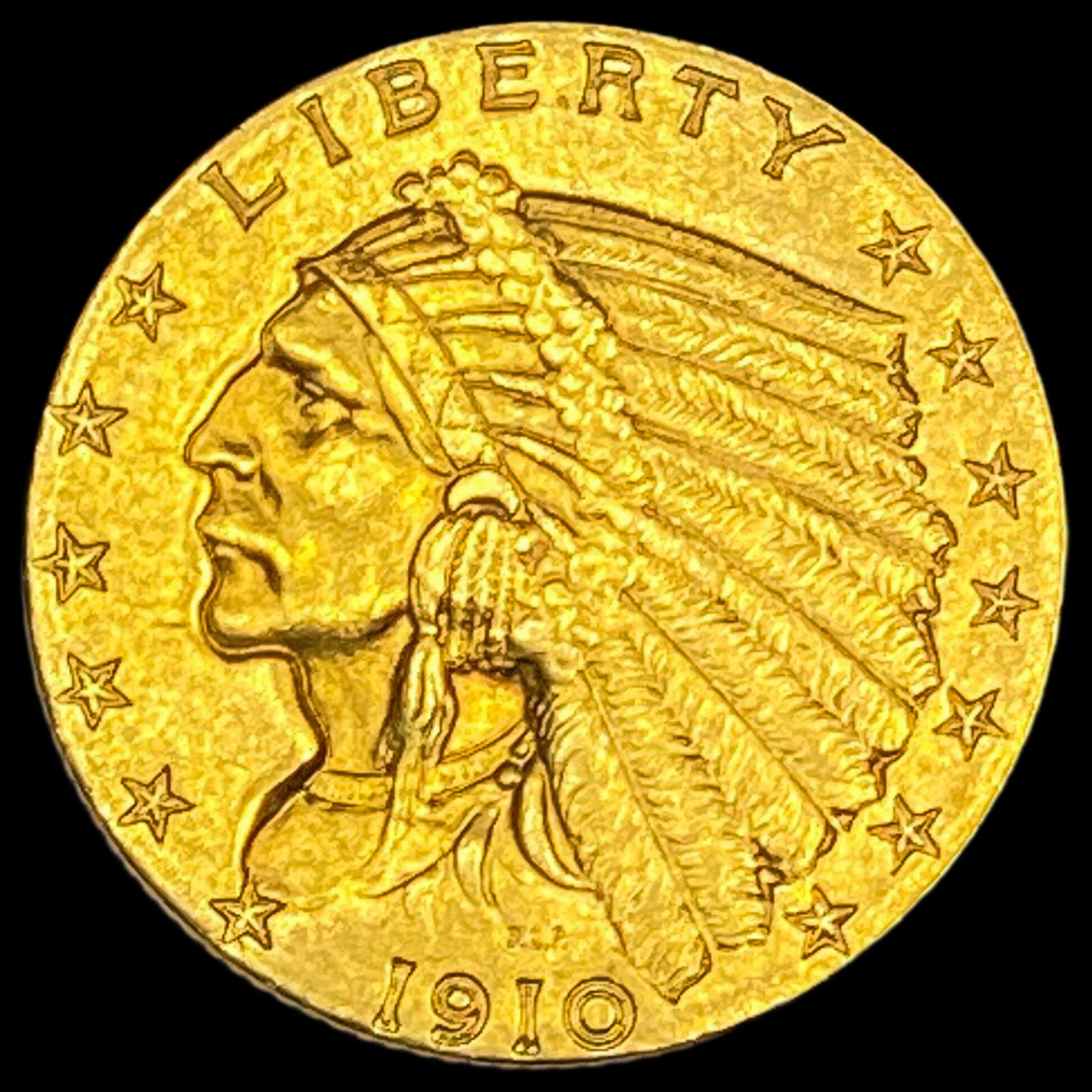1910 Indian Head Gold $2.50 Quarter Eagle UNCIRCULATED (1 of 2)