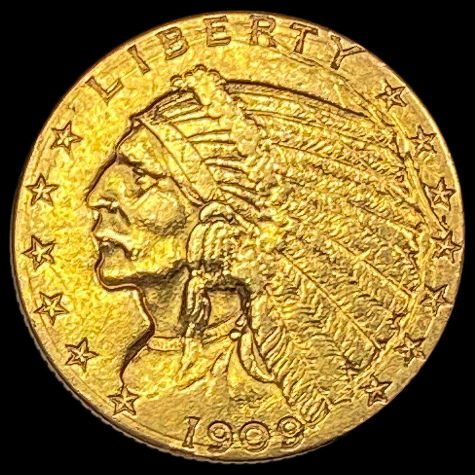 1909 Indian Head Gold $2.50 Quarter Eagle CLOSELY UNCIRCULATED (1 of 2)